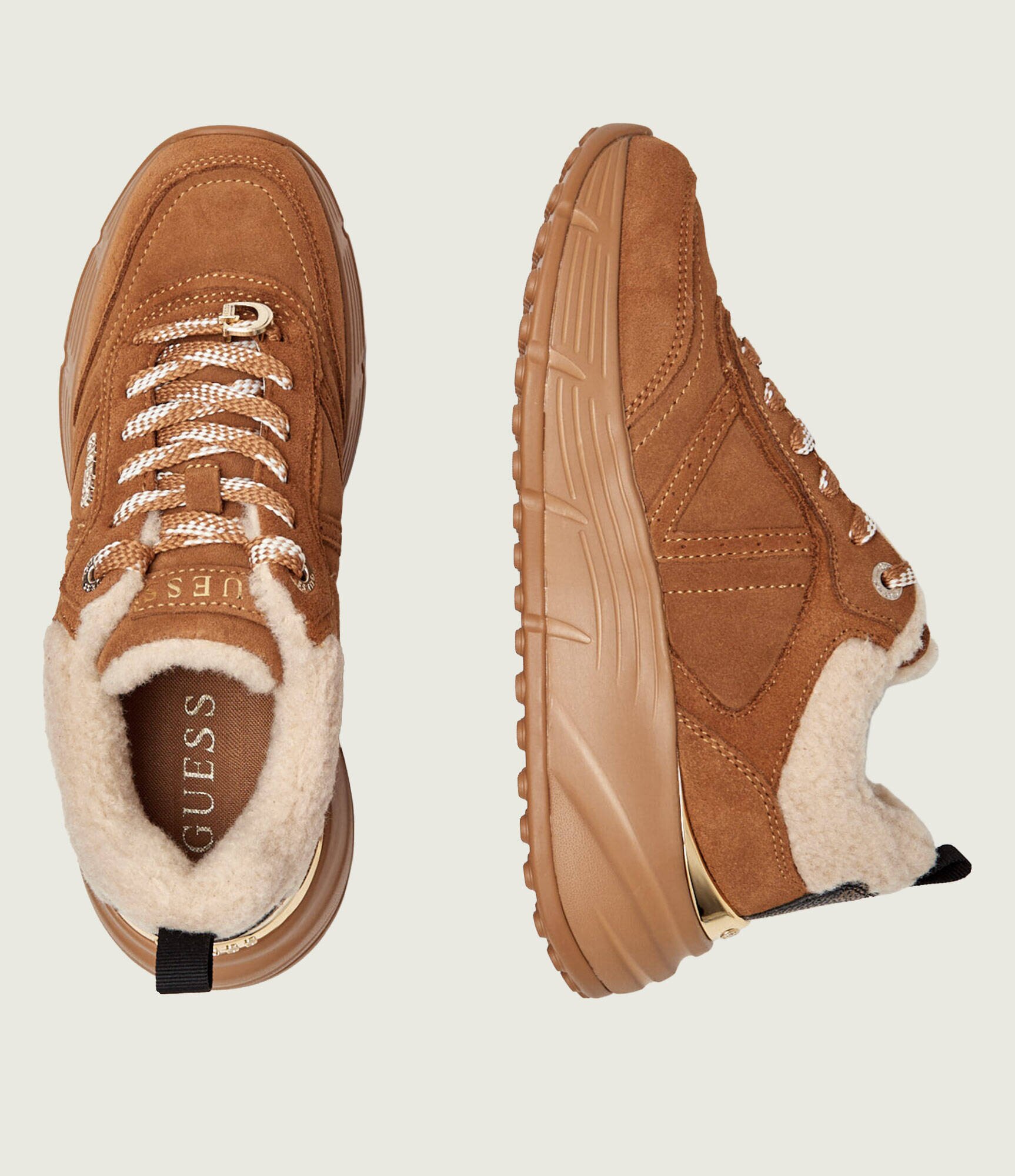 GUESS Sneakers Facter2 | shearling | piele întoarsă