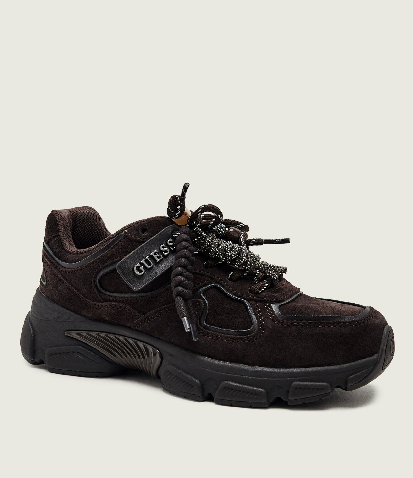 GUESS Sneakers Irrina | piele întoarsă