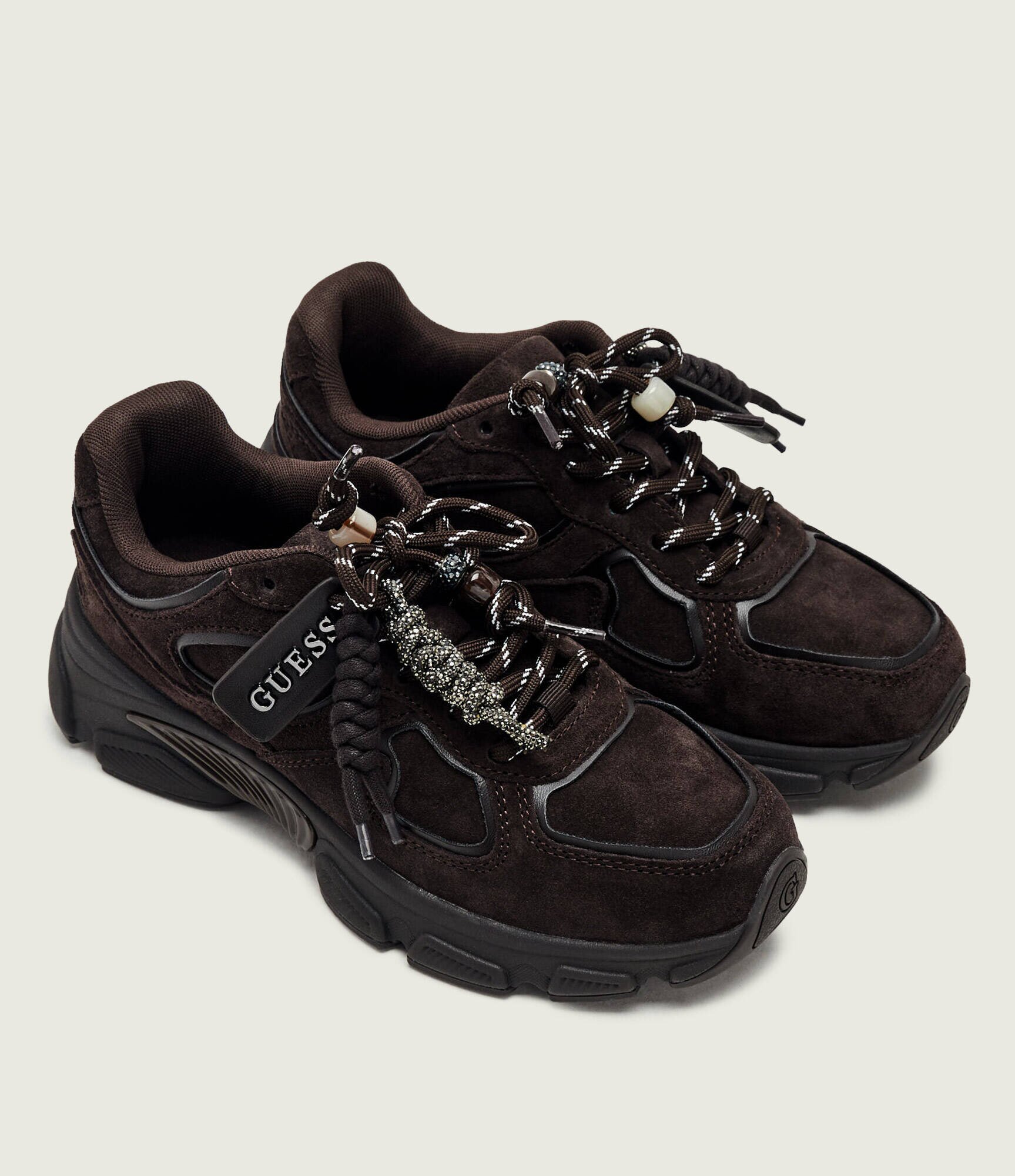 GUESS Sneakers Irrina | piele întoarsă