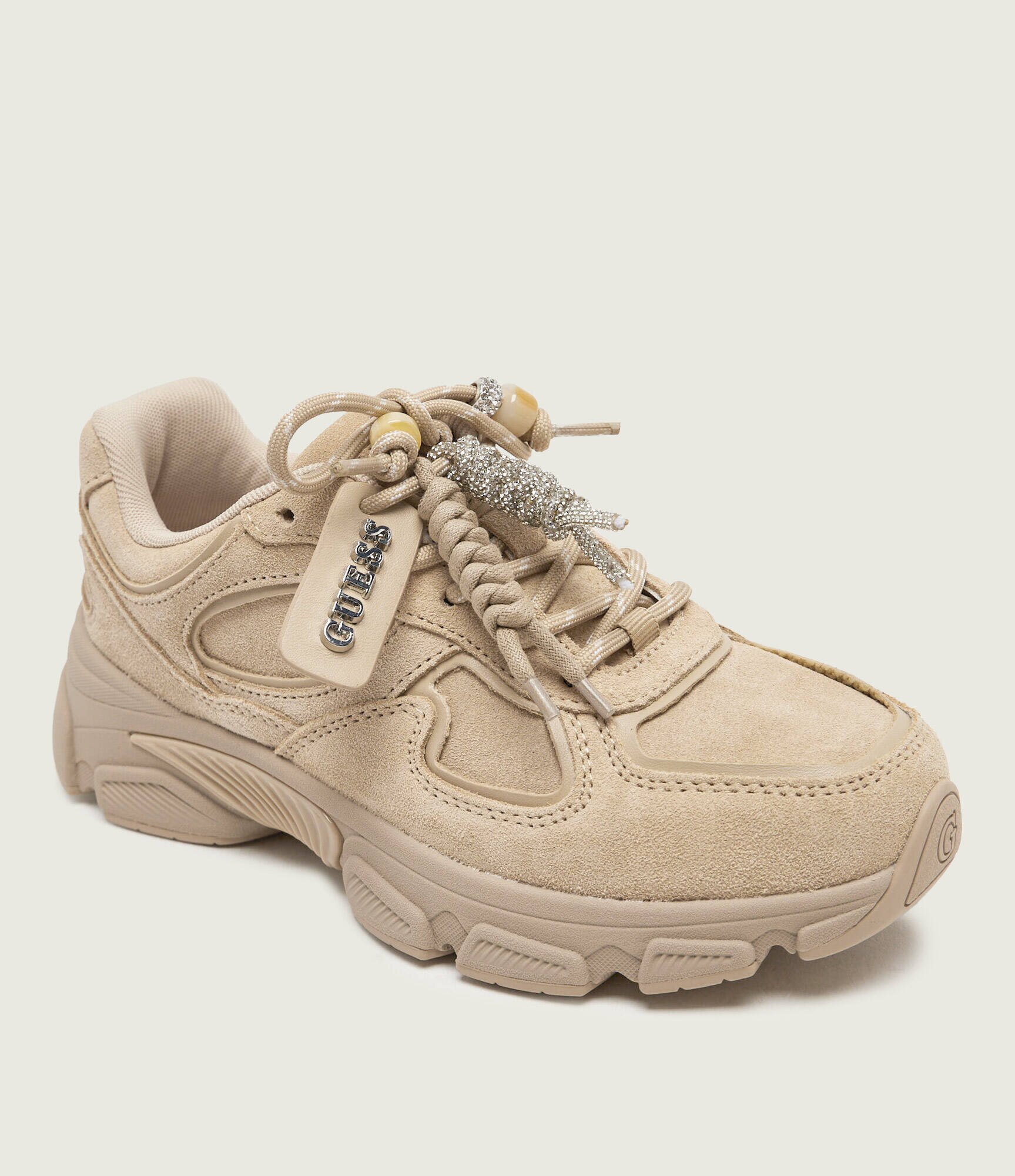 GUESS Sneakers Irrina | piele întoarsă