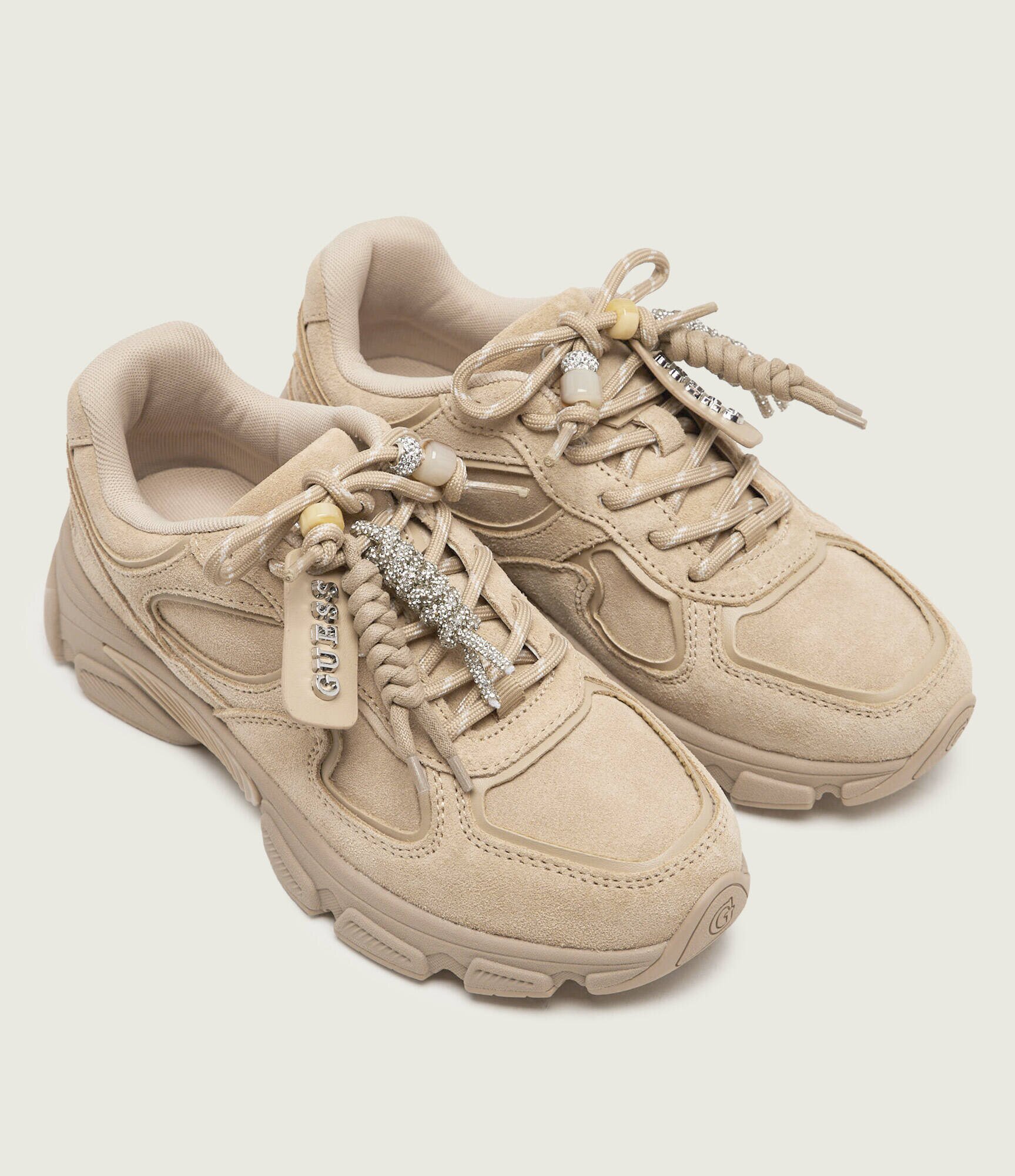 GUESS Sneakers Irrina | piele întoarsă