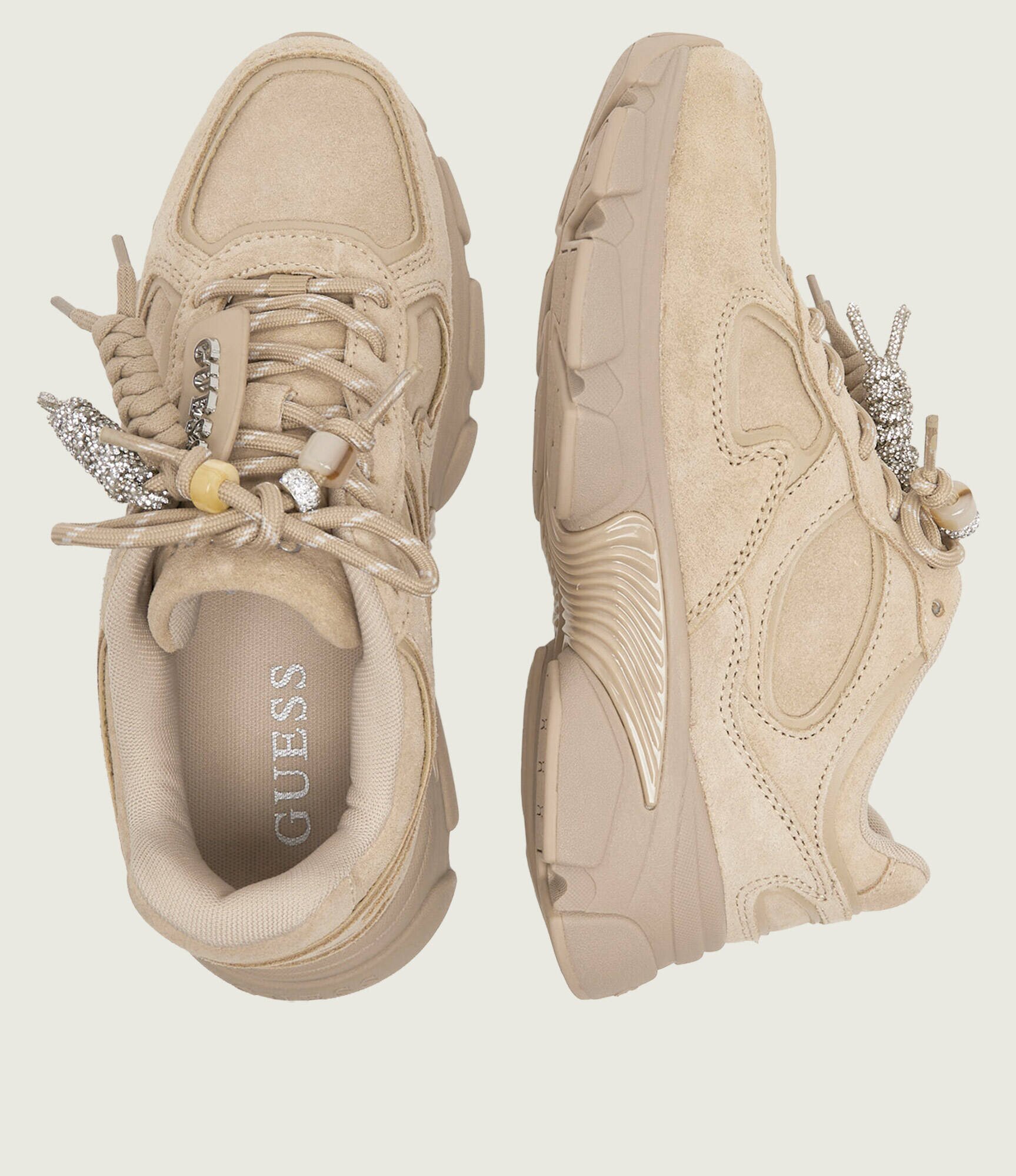GUESS Sneakers Irrina | piele întoarsă
