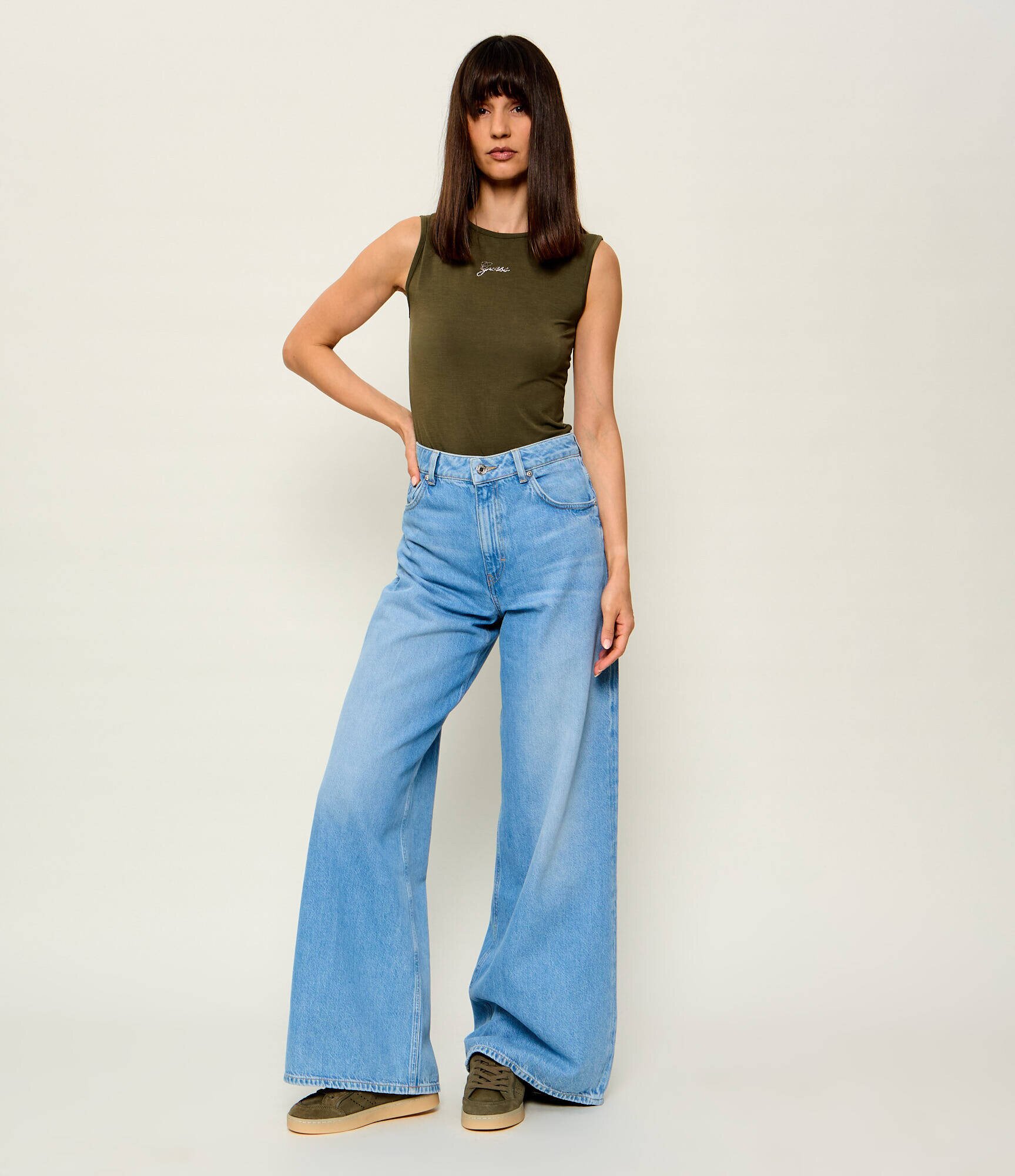 GUESS Sneakers Jhell2 | piele întoarsă
