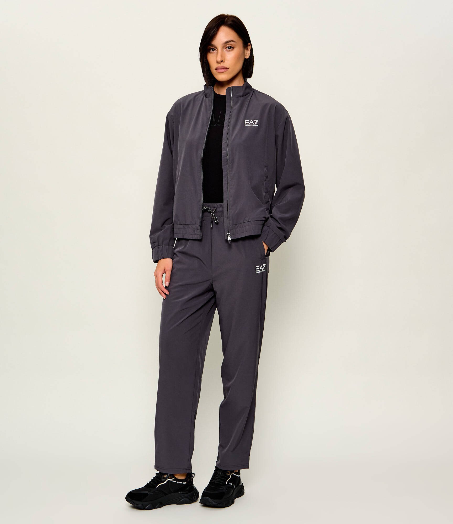 GUESS Sneakers Micola | piele întoarsă cu adaos de piele
