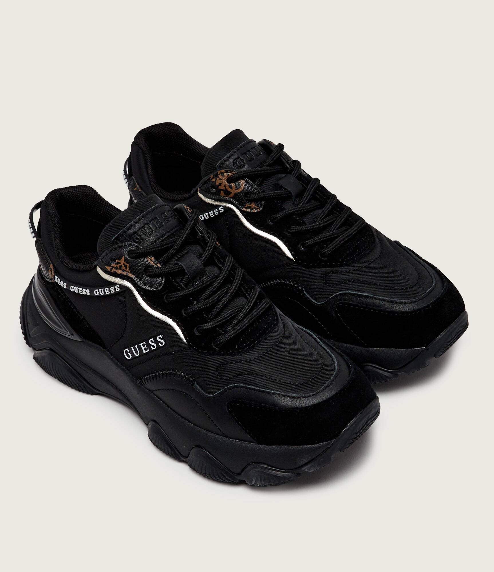 GUESS Sneakers Micola | piele întoarsă cu adaos de piele