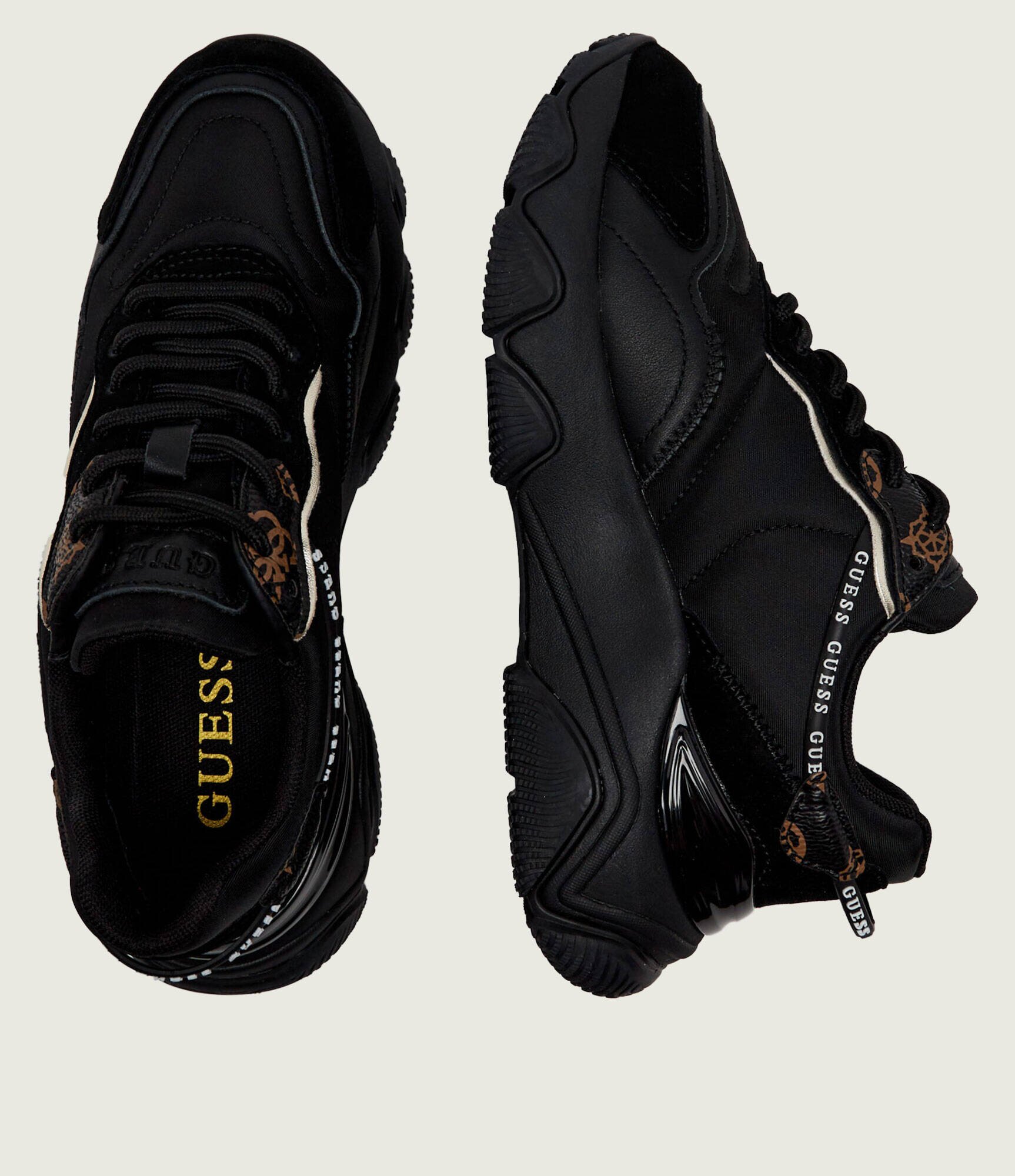 GUESS Sneakers Micola | piele întoarsă cu adaos de piele