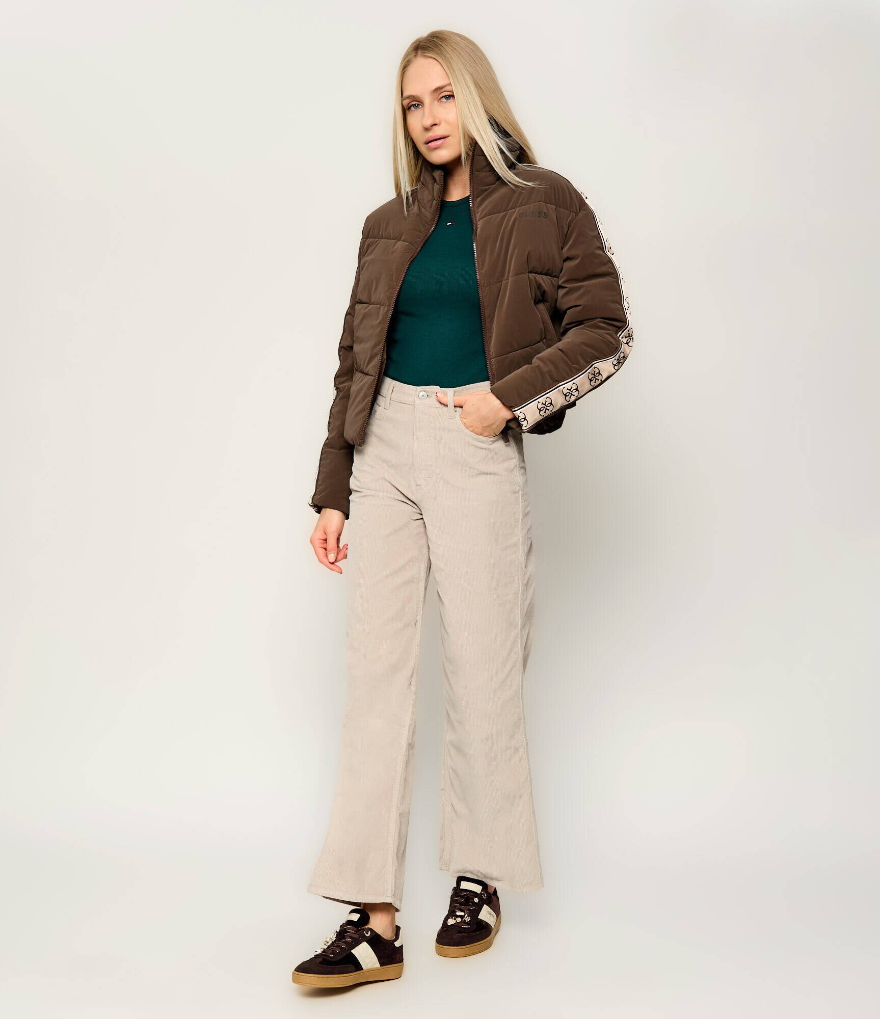 GUESS Sneakers Naoki2 | piele întoarsă
