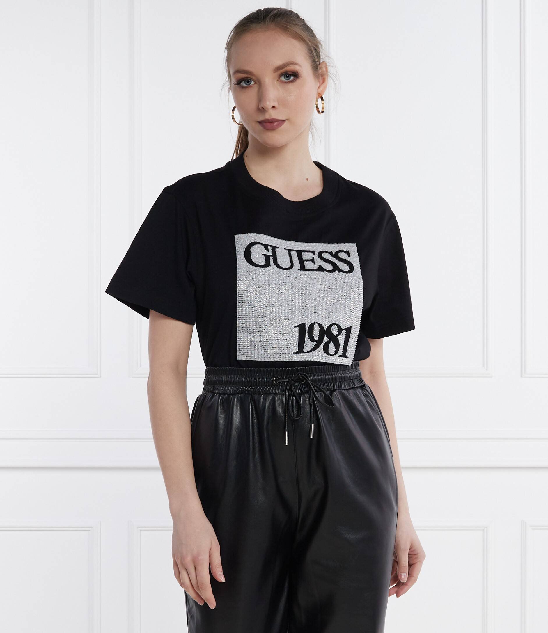 GUESS Tricou BEADS | Regular Fit