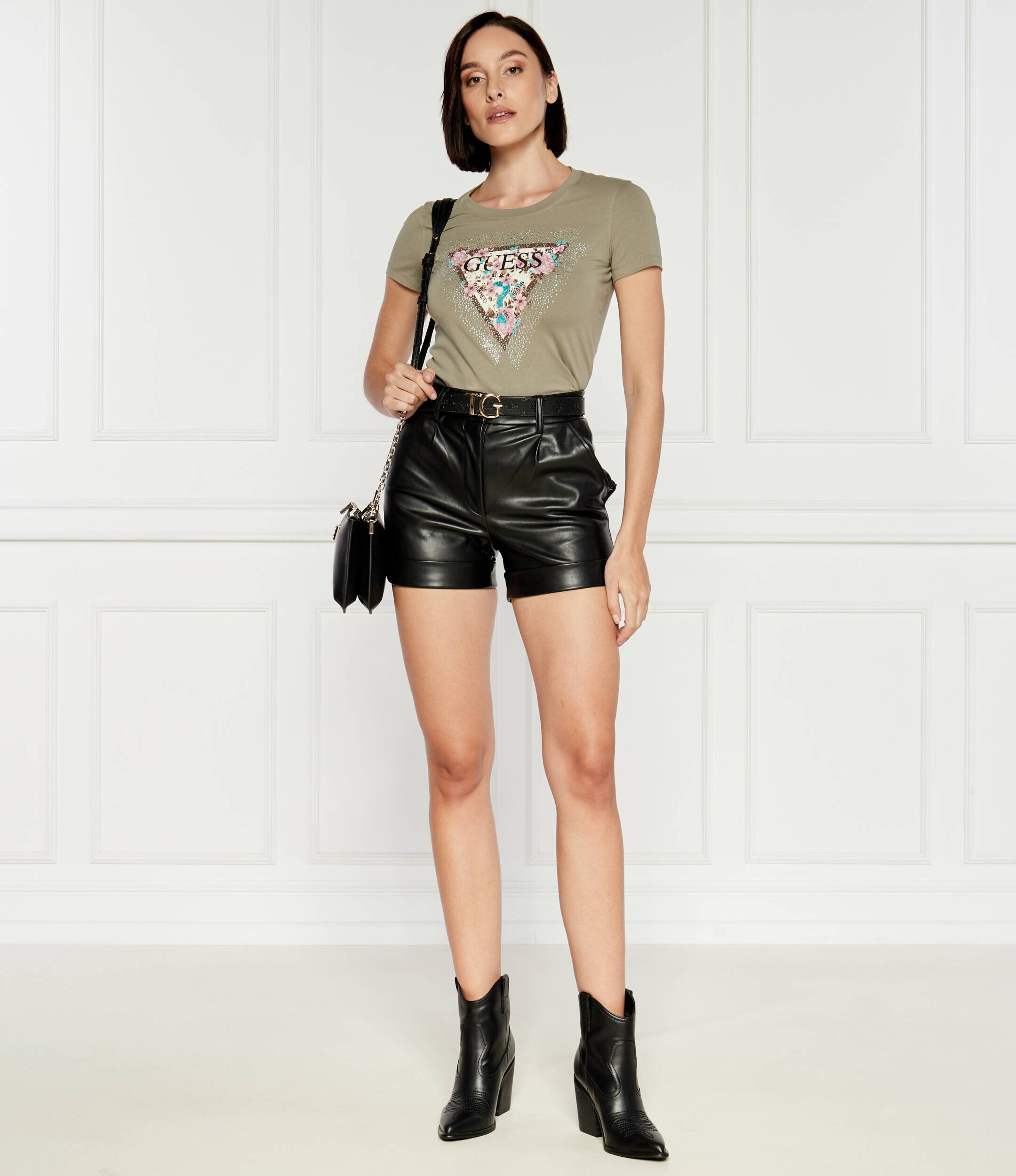GUESS Tricou Cherry Flower | Slim Fit