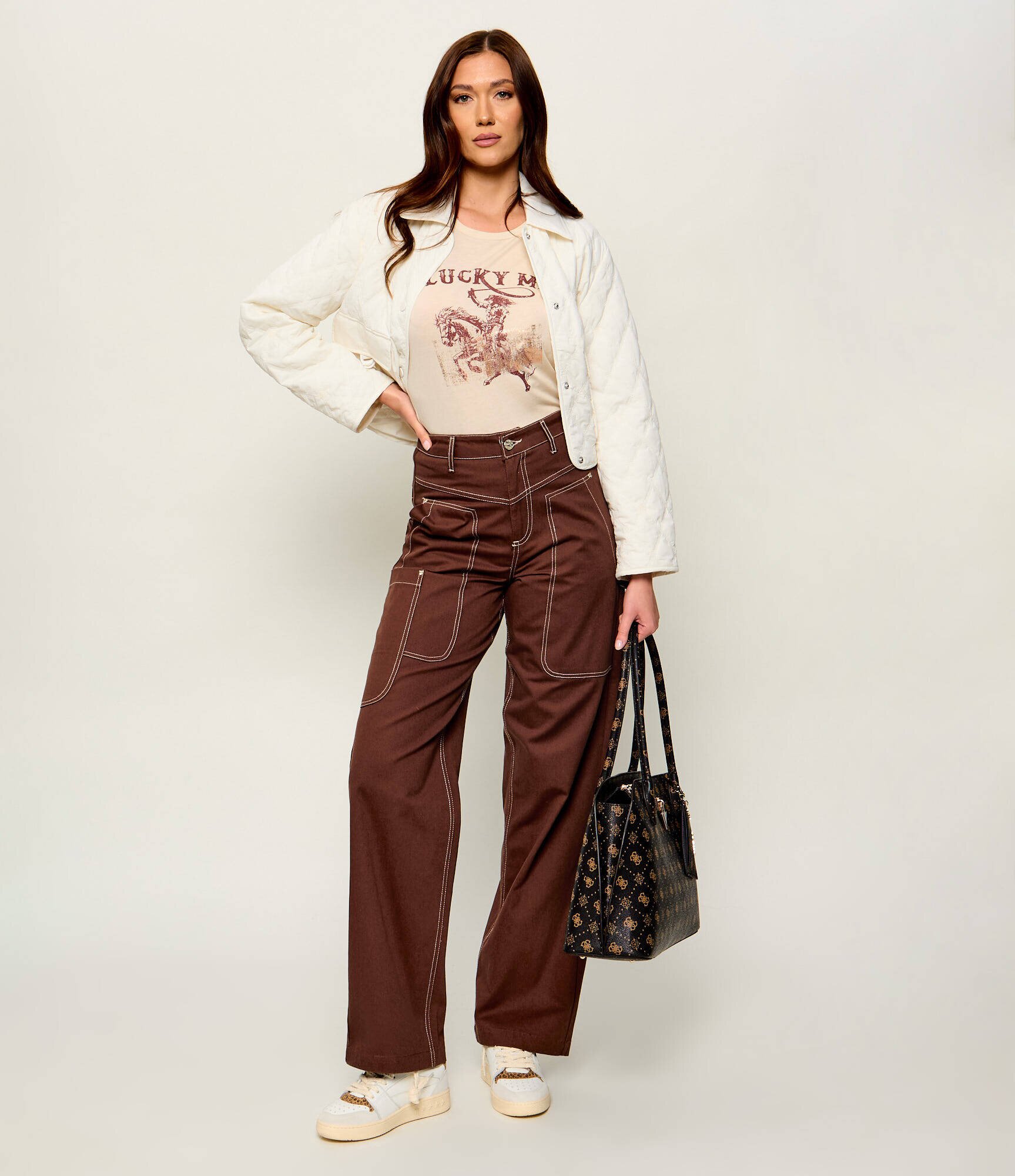 GUESS Tricou Cowgirl | Loose fit