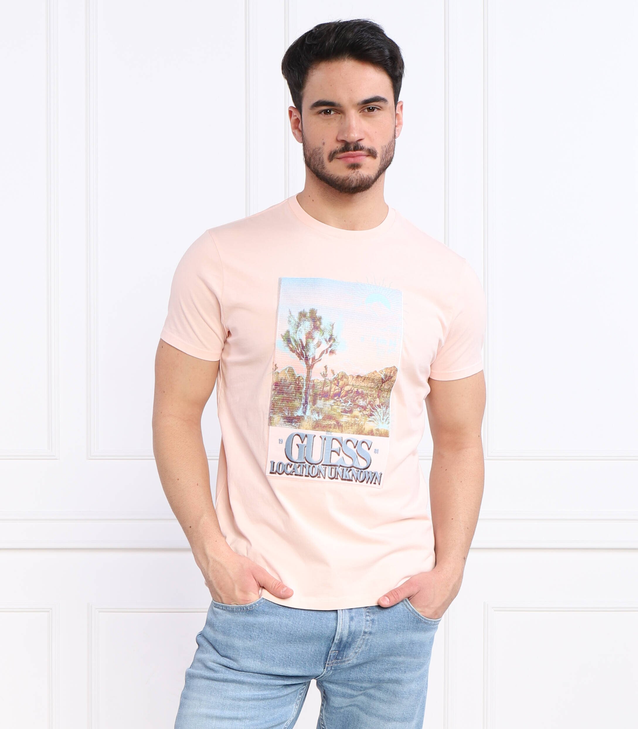 GUESS Tricou DESERT PHOTO | Regular Fit