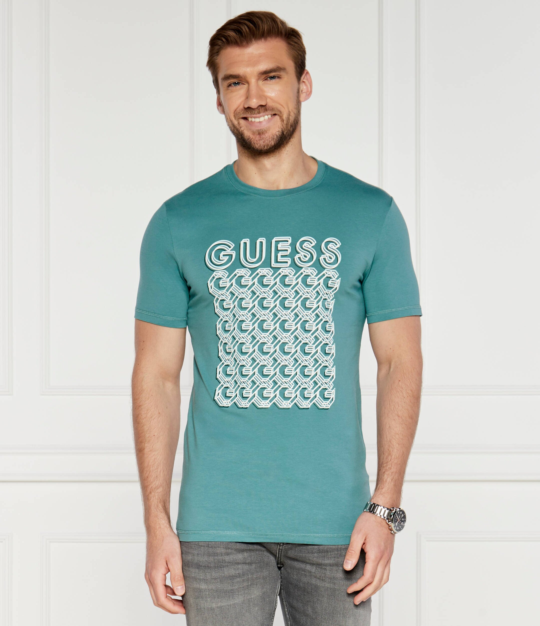GUESS Tricou G CHAIN | Slim Fit