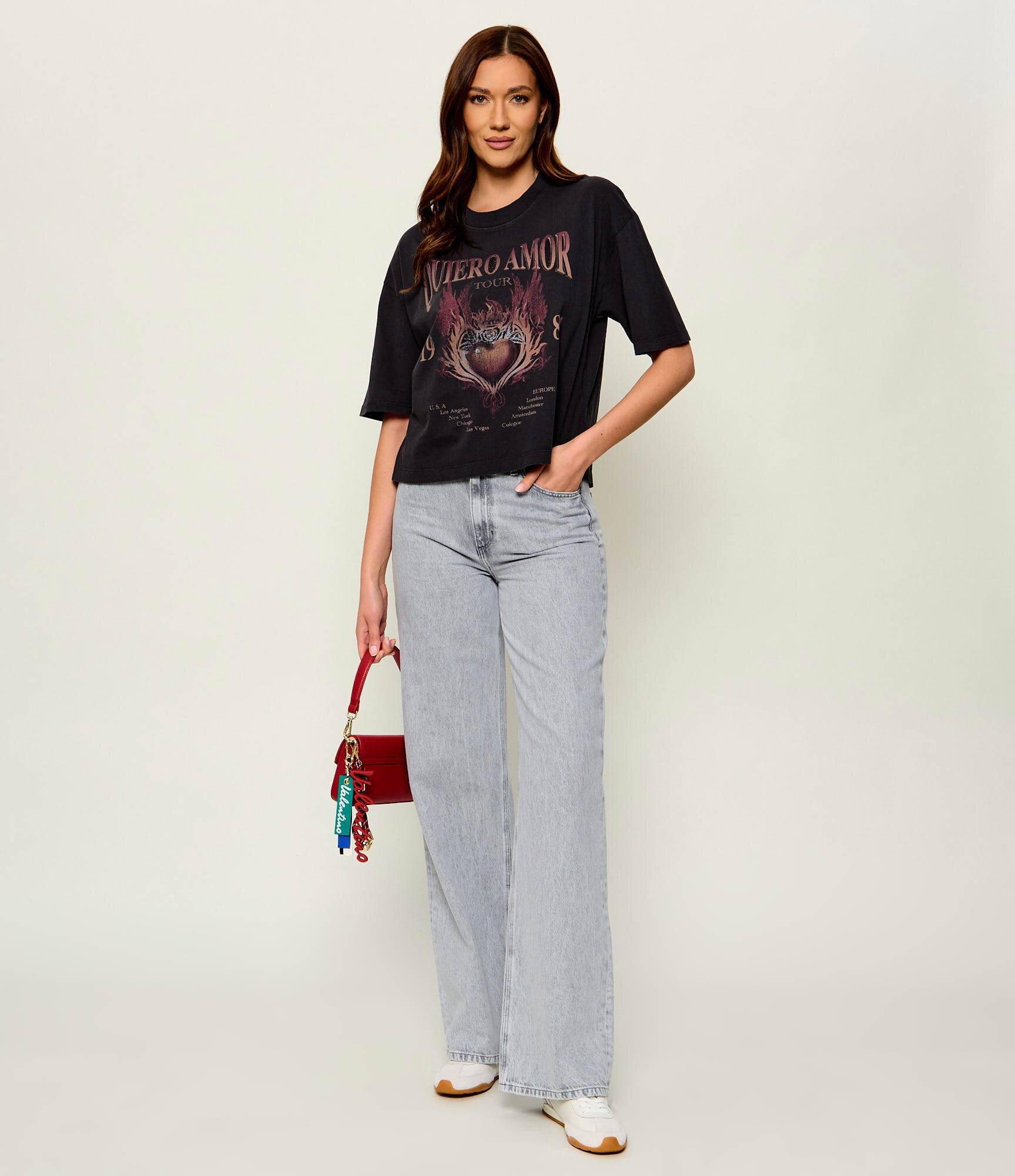 GUESS Tricou Heartflame | Relaxed fit