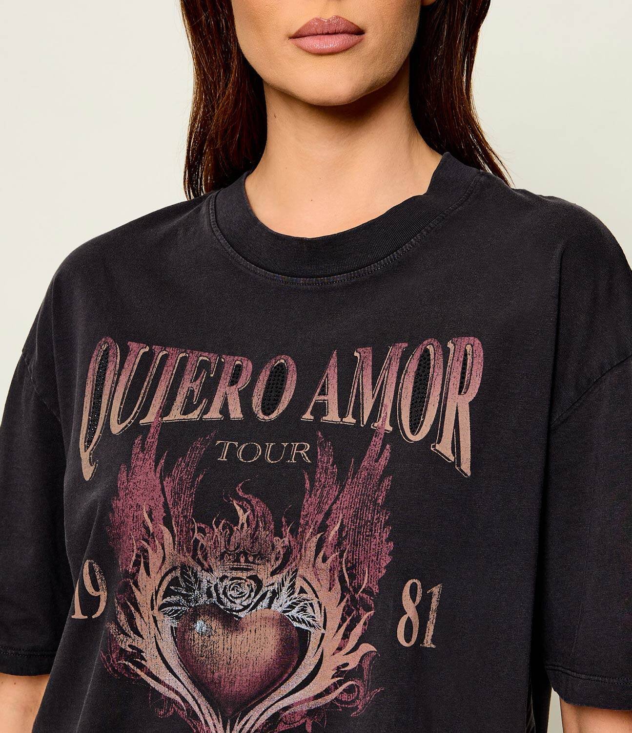 GUESS Tricou Heartflame | Relaxed fit