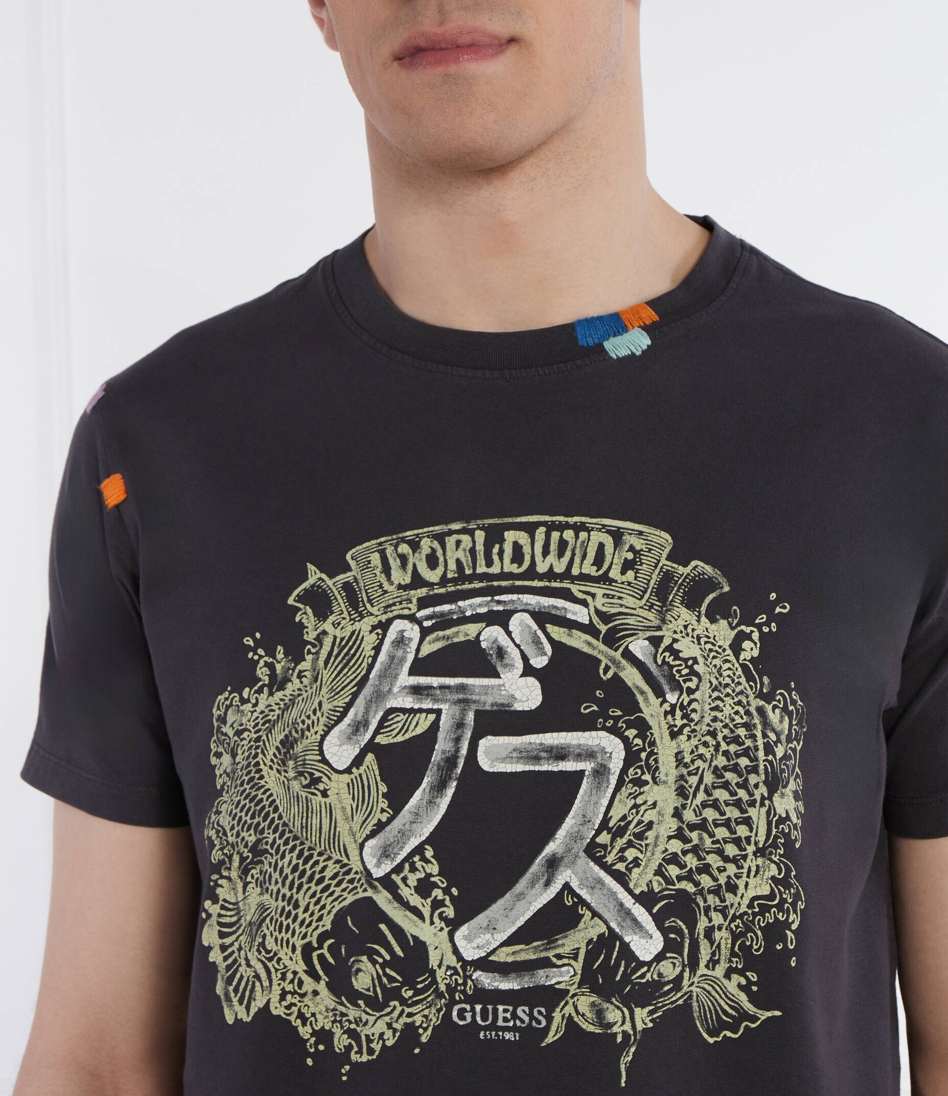 GUESS Tricou JAPANESE IDEOG | Regular Fit