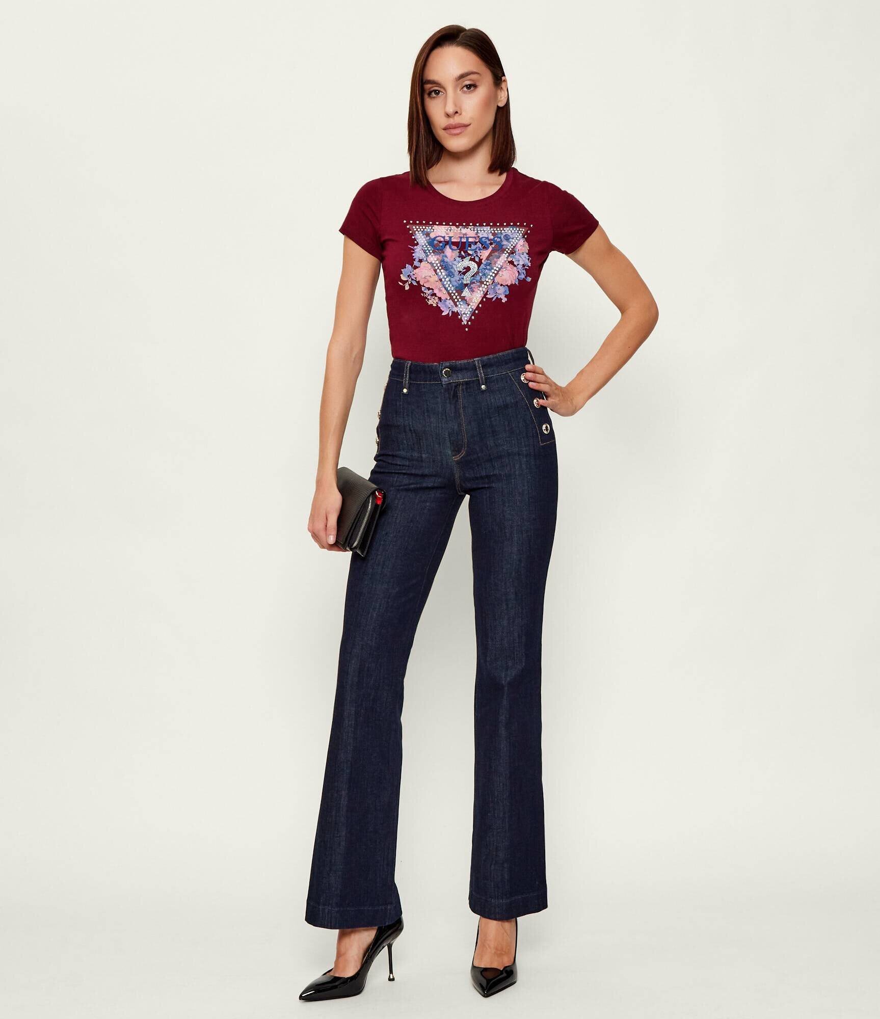 GUESS Tricou PEONY | Slim Fit