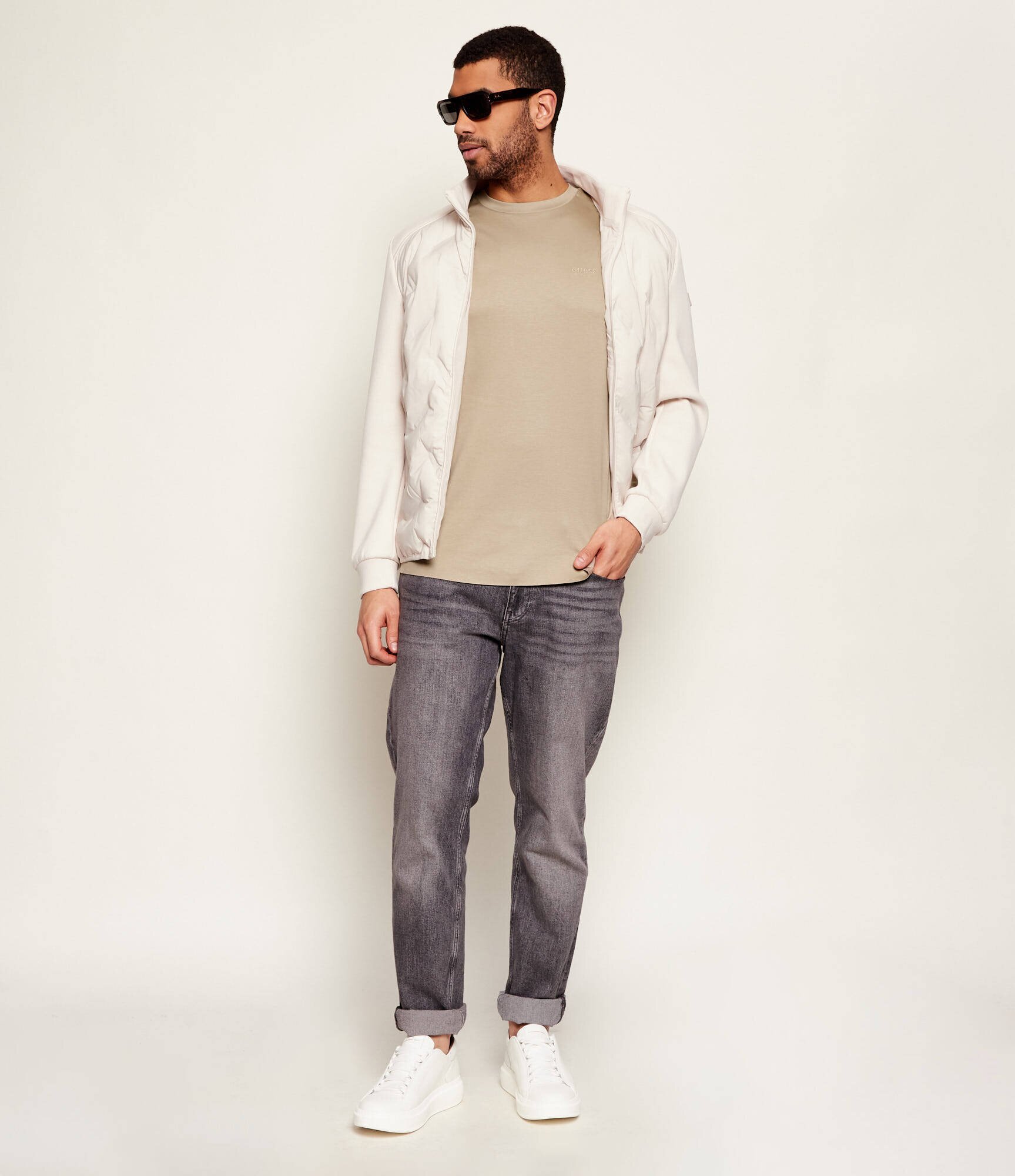 GUESS Tricou | regular fit cu adaos de mătase