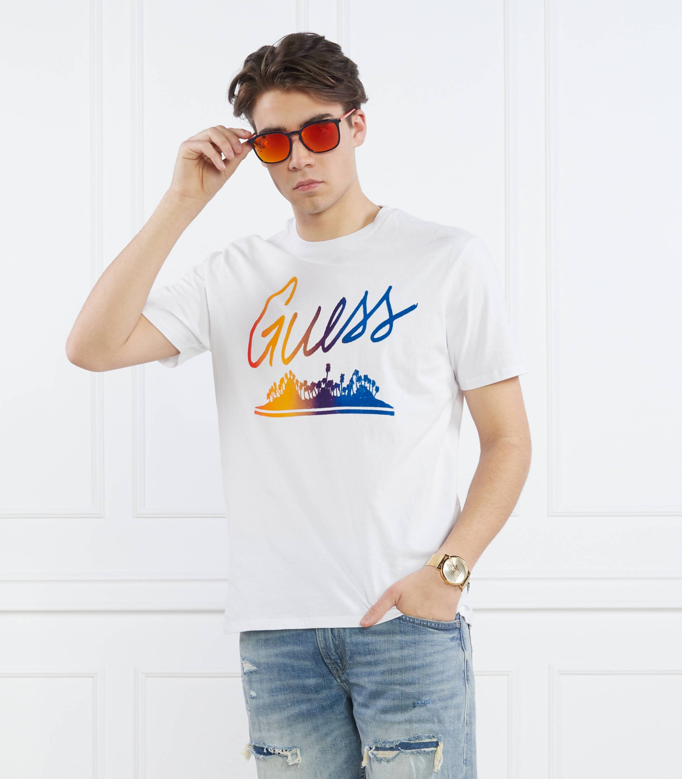 GUESS Tricou SS BSC ISLAND | Relaxed fit