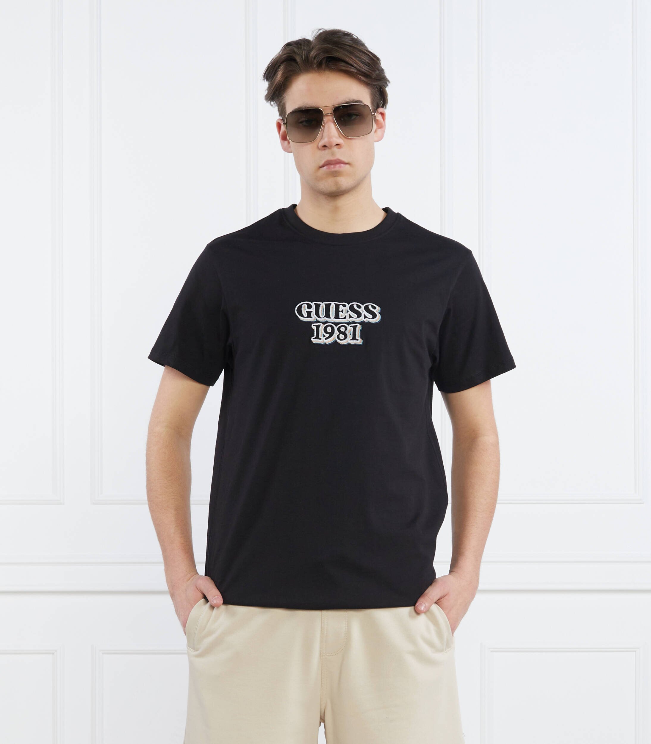 GUESS Tricou SS CN EMBRO BO | Regular Fit