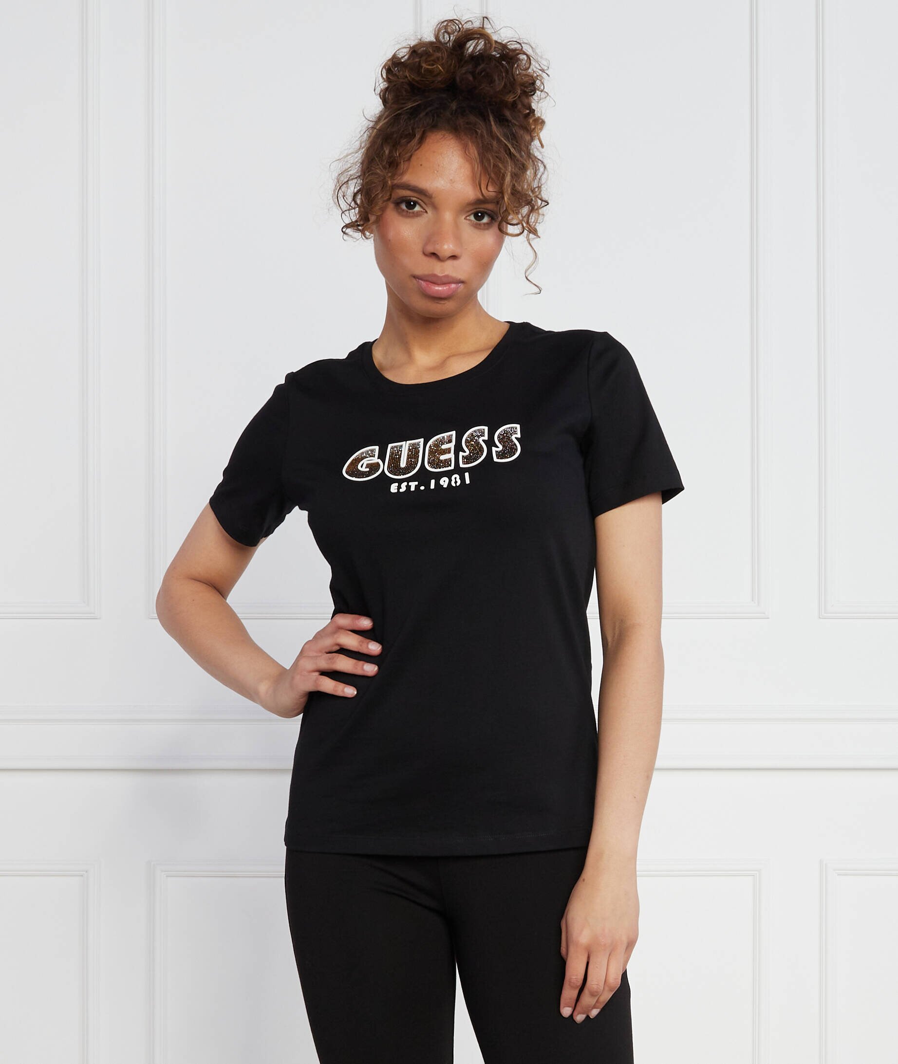 GUESS Tricou SS CN SHADED LOGO TEE | Regular Fit