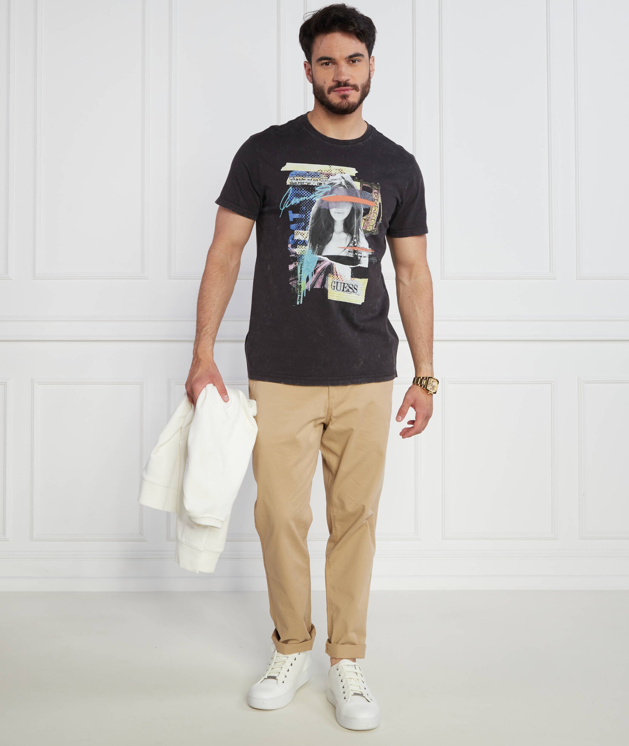 GUESS Tricou SS CN WOMAN GRAPHIC | Regular Fit