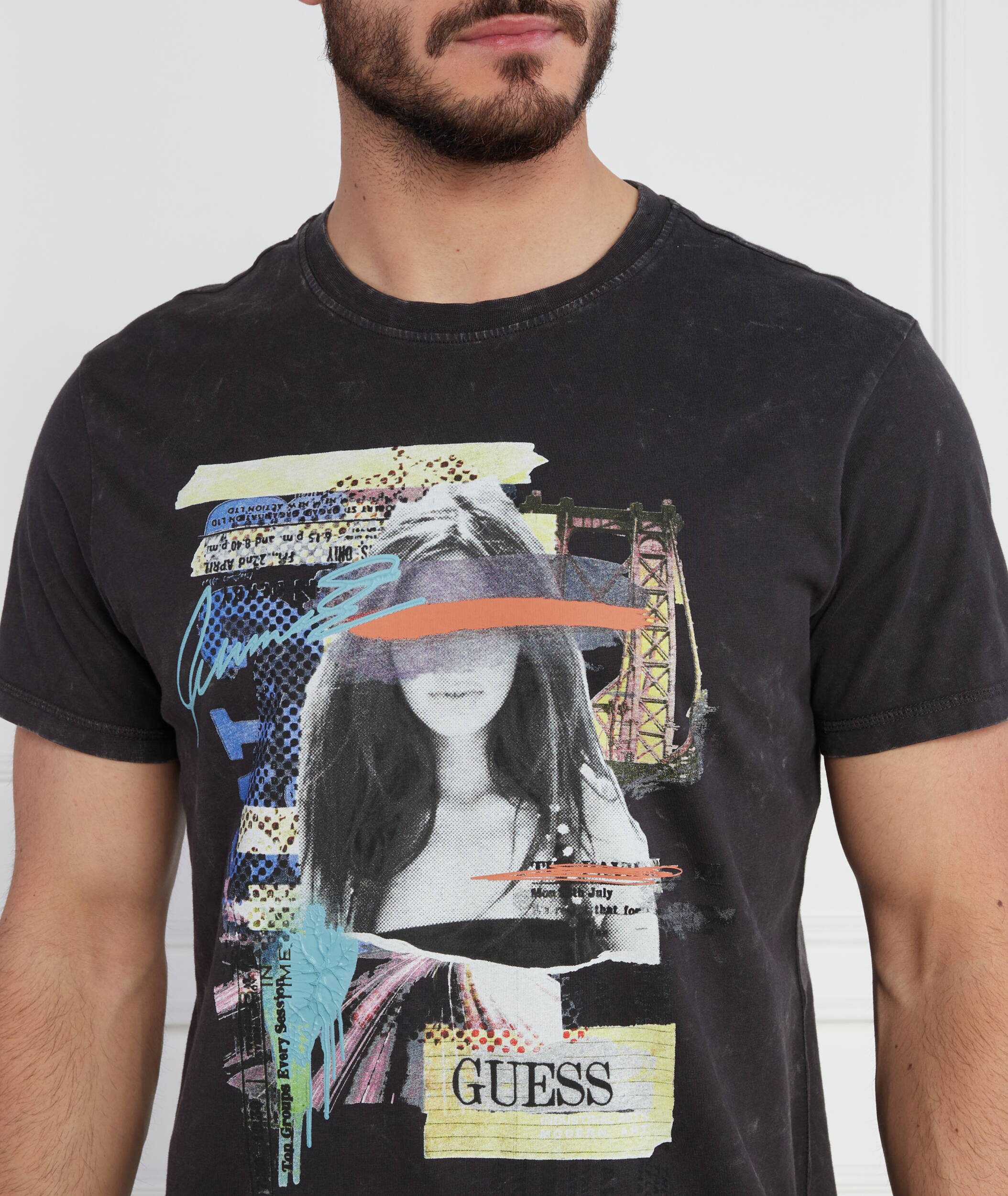 GUESS Tricou SS CN WOMAN GRAPHIC | Regular Fit