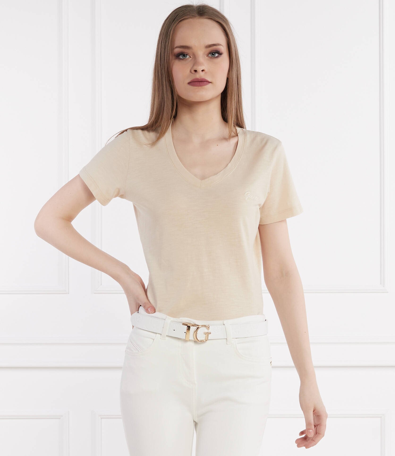 GUESS Tricou SS VN SLUBBY | Regular Fit