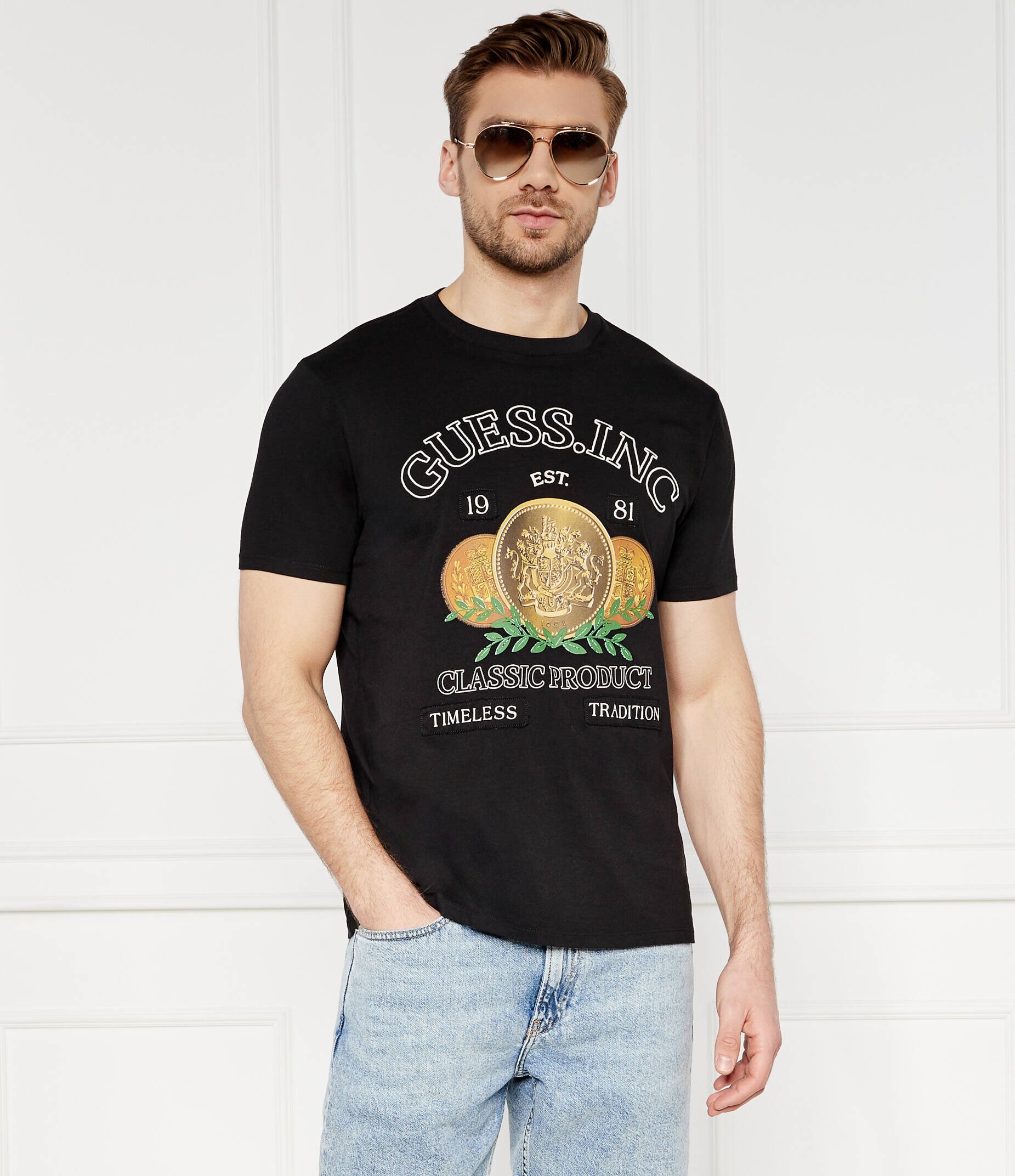 GUESS Tricou TIMELESS LOGO | Regular Fit
