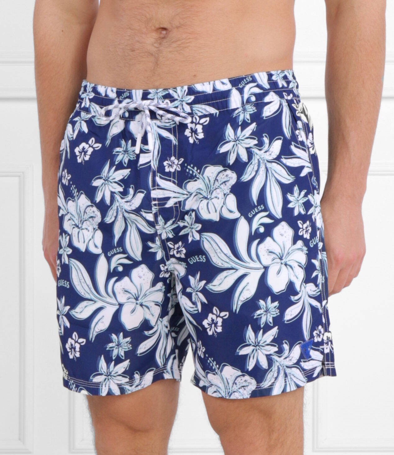 Guess Underwear Șorți de baie SWIMTRUNK MEDIUM IBISCUS AOP | Regular Fit