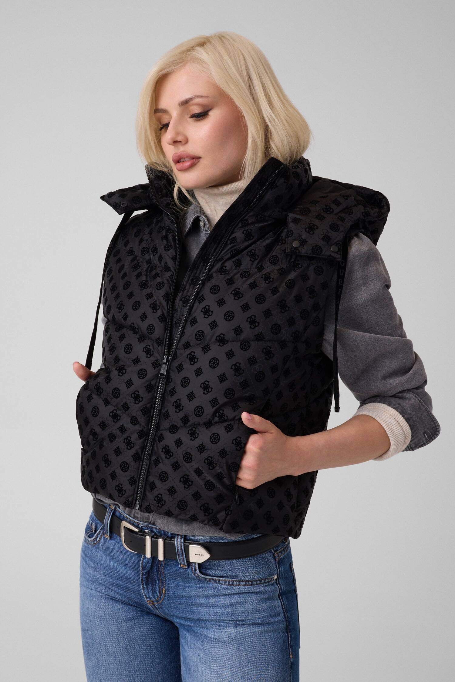 GUESS Vestă Daisy | Cropped Fit