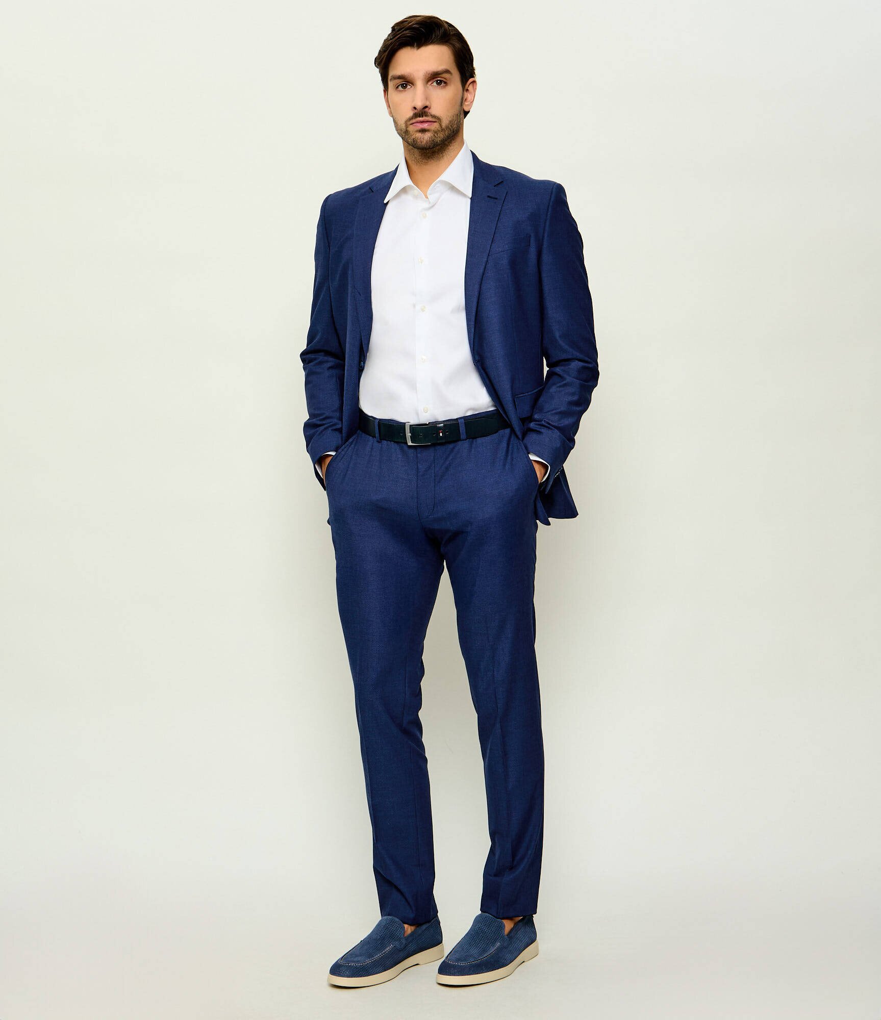 Hechter Paris Pantaloni | Slim Fit cu adaos de lână