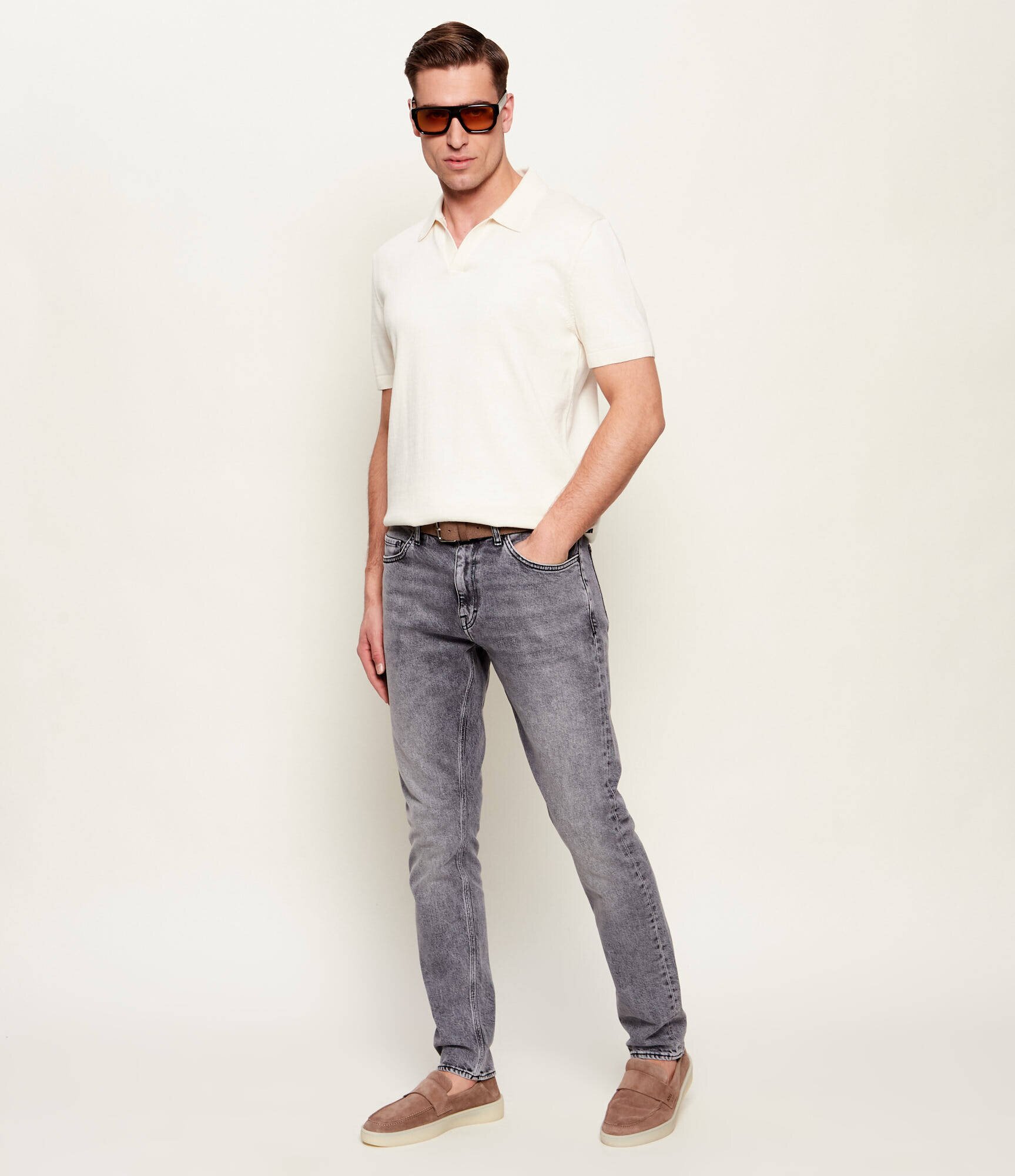 Hechter Paris Polo | regular fit cu adaos de mătase