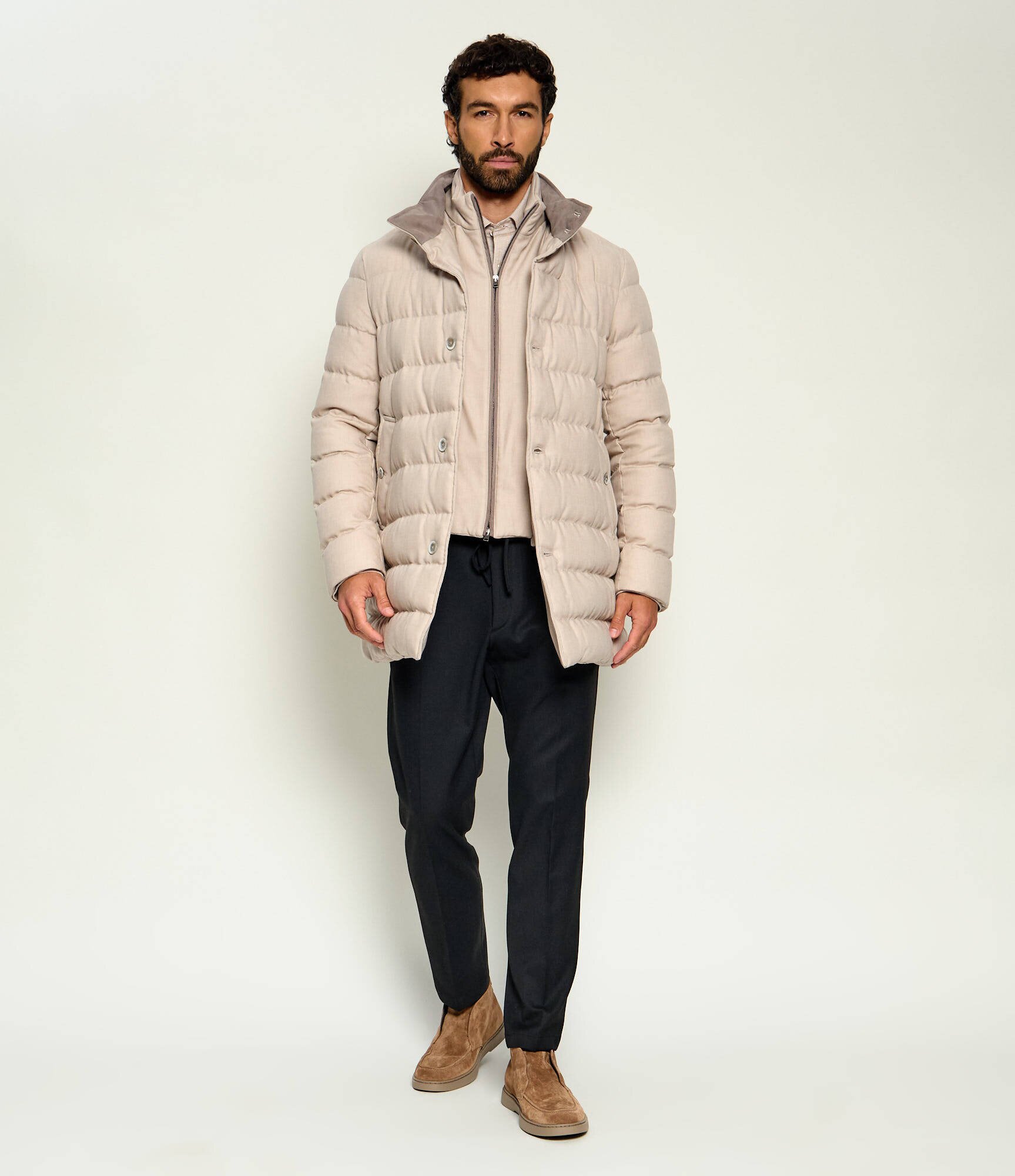 Herno Geacă de puf 2w1 | regular fit cu adaos de lână