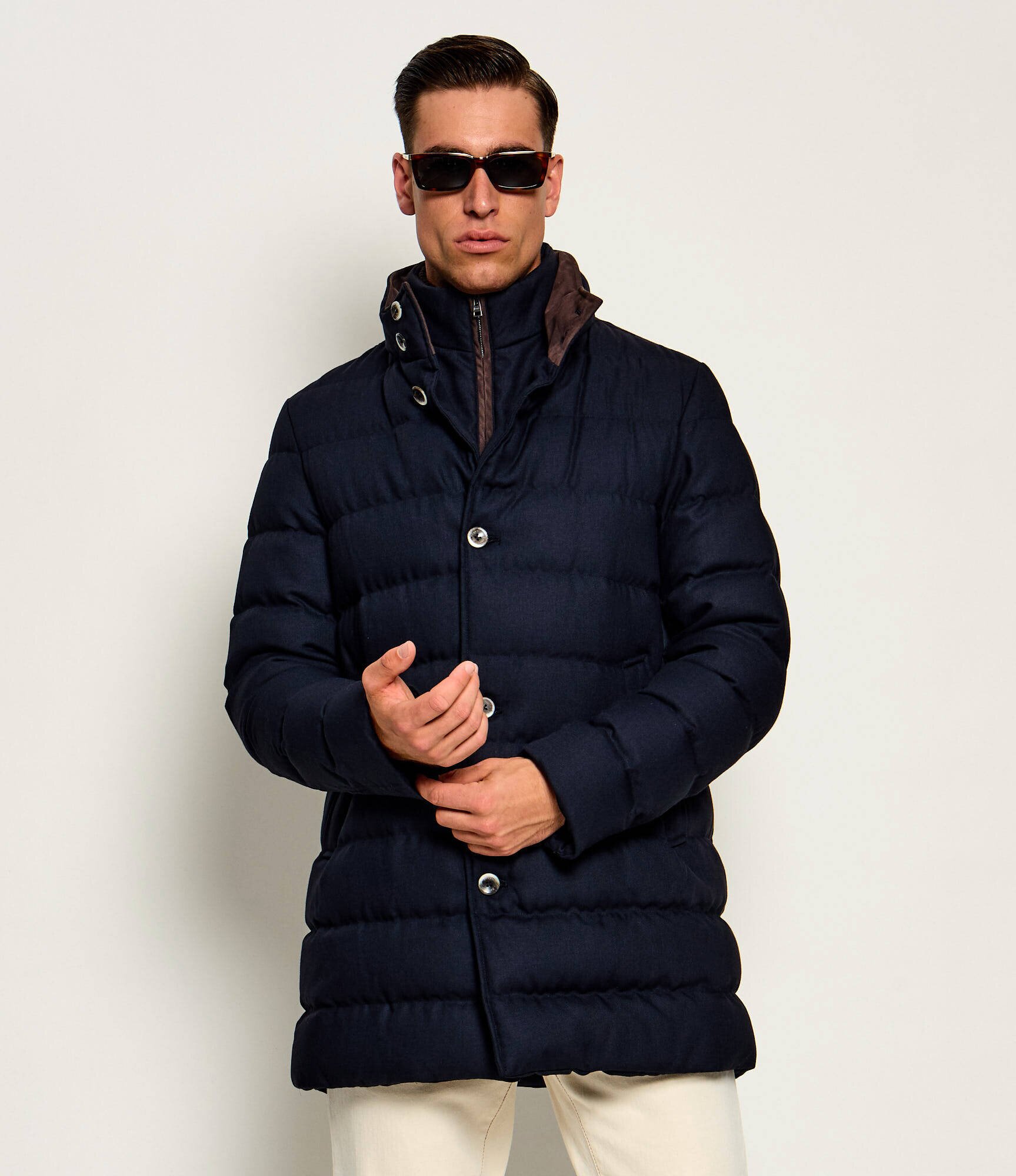 Herno Geacă de puf 2w1 | regular fit cu adaos de lână