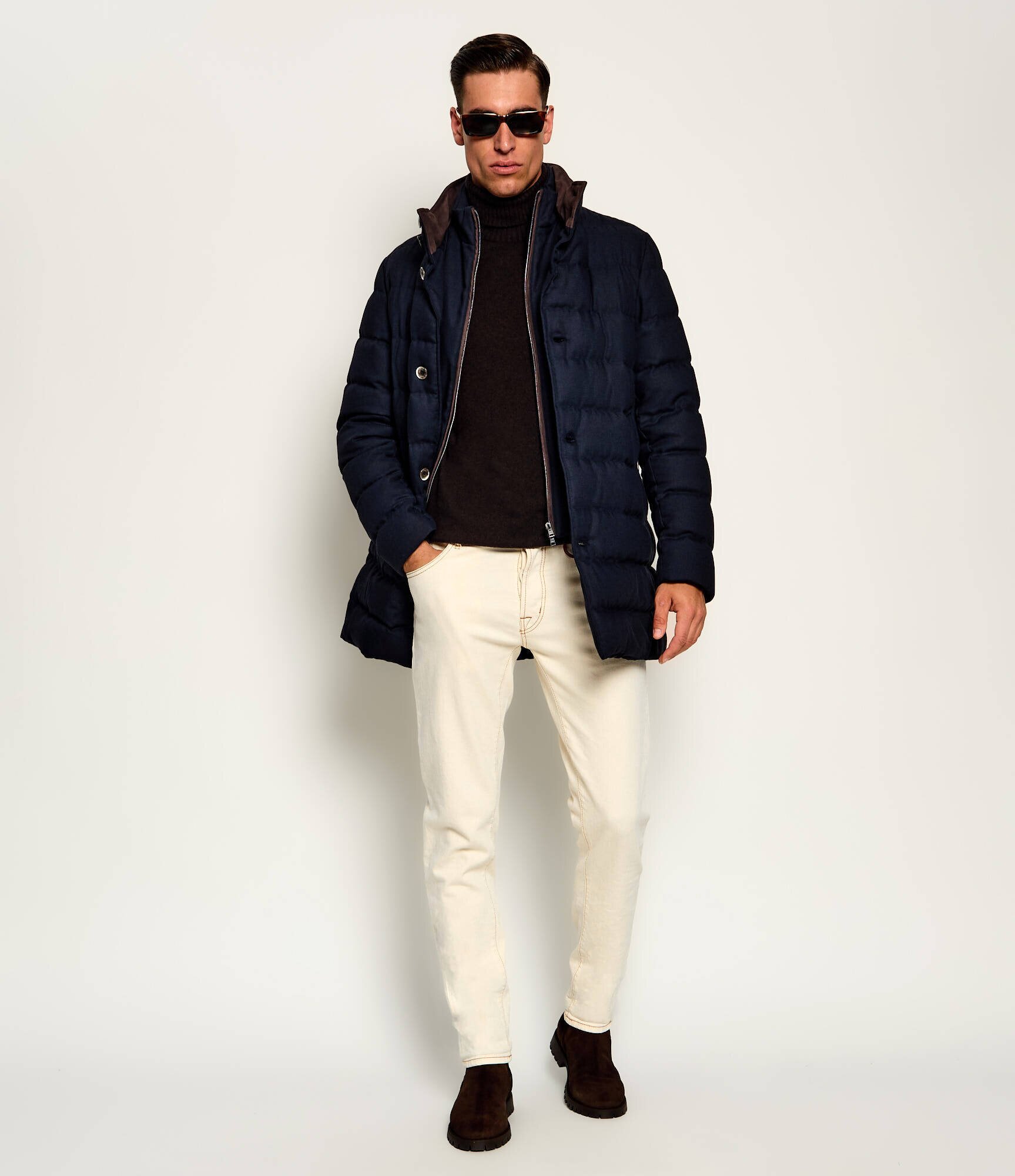 Herno Geacă de puf 2w1 | regular fit cu adaos de lână