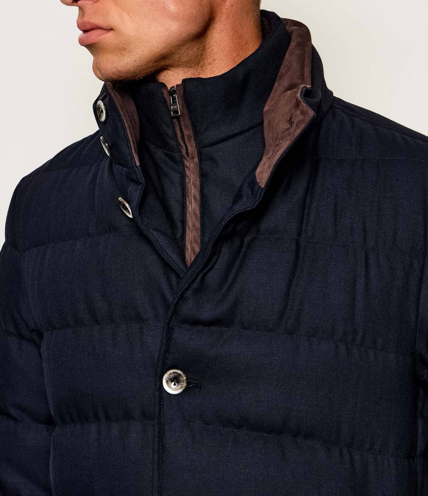 Herno Geacă de puf 2w1 | regular fit cu adaos de lână