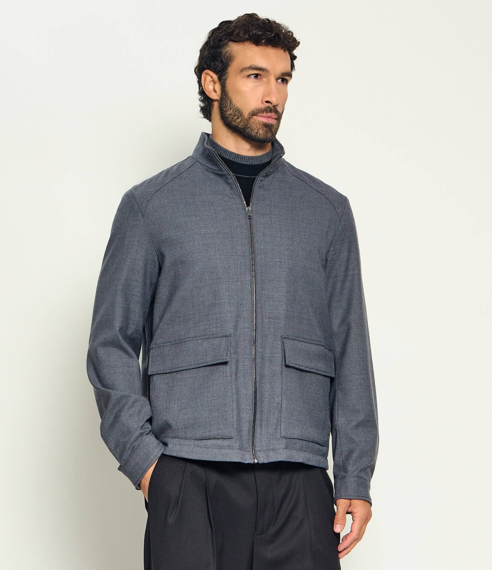 Herno Geacă | regular fit cu adaos de lână