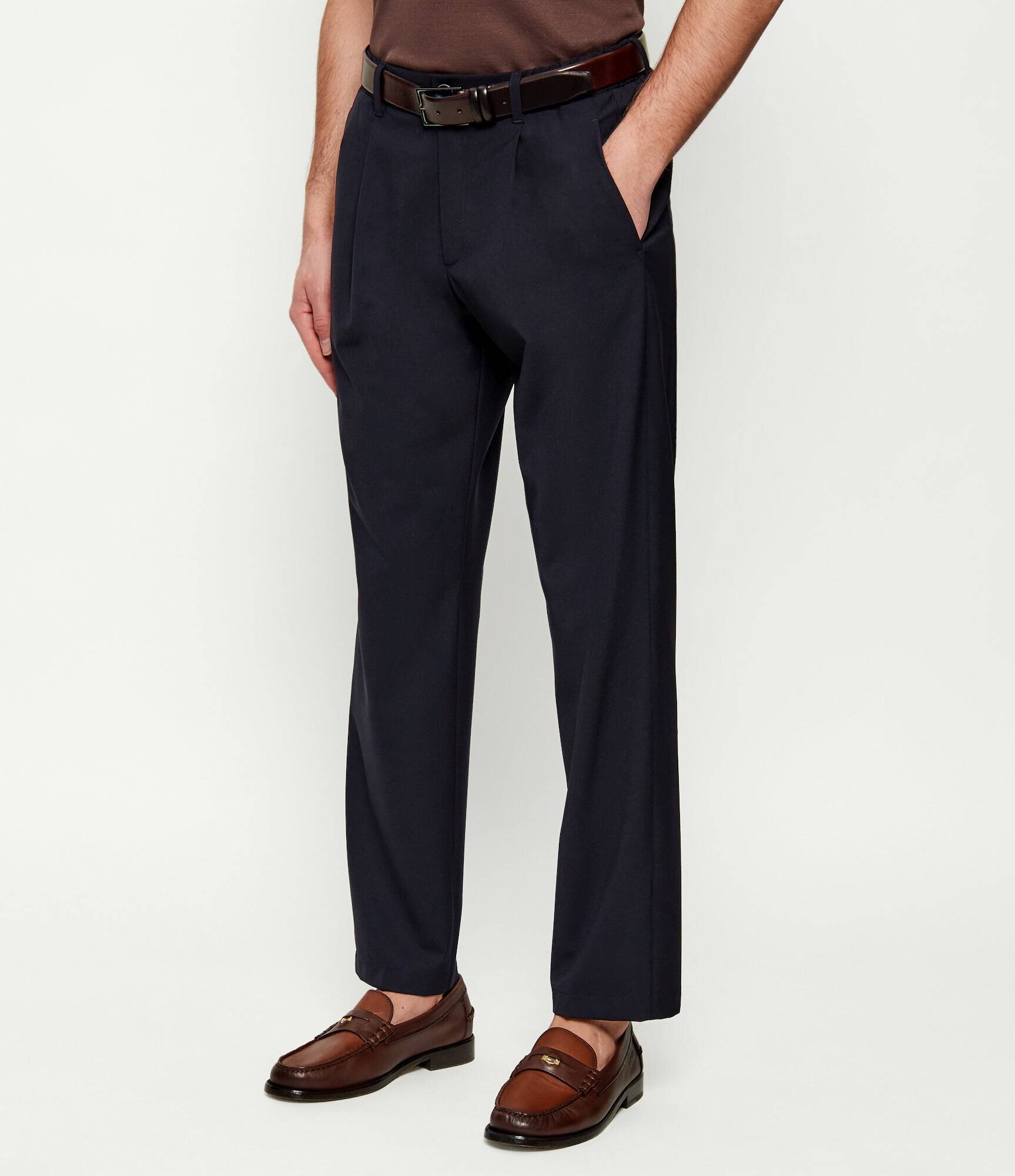 Herno Pantaloni | regular fit cu adaos de lână