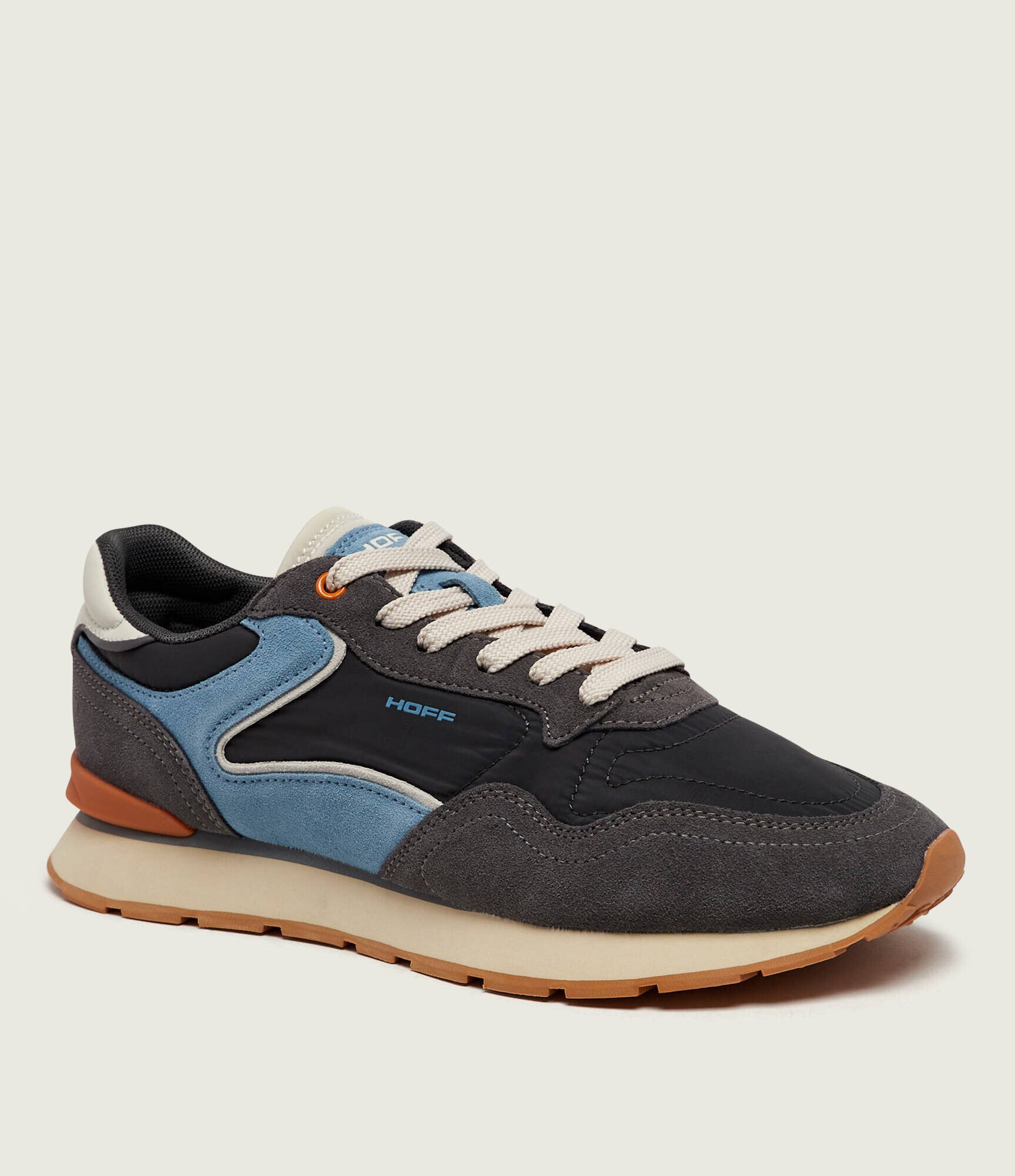 HOFF Sneakers City Chroma Anthracite | piele întoarsă