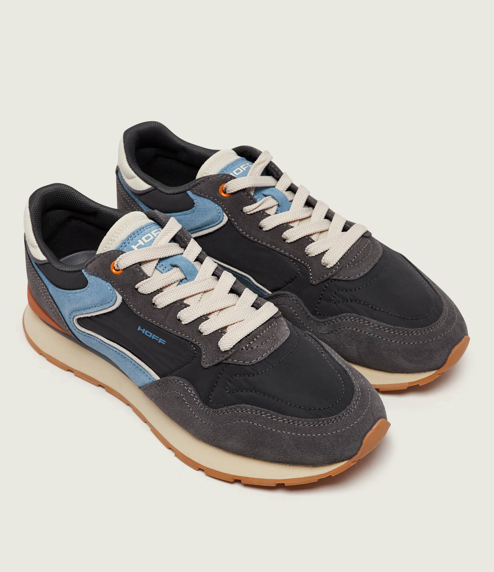HOFF Sneakers City Chroma Anthracite | piele întoarsă