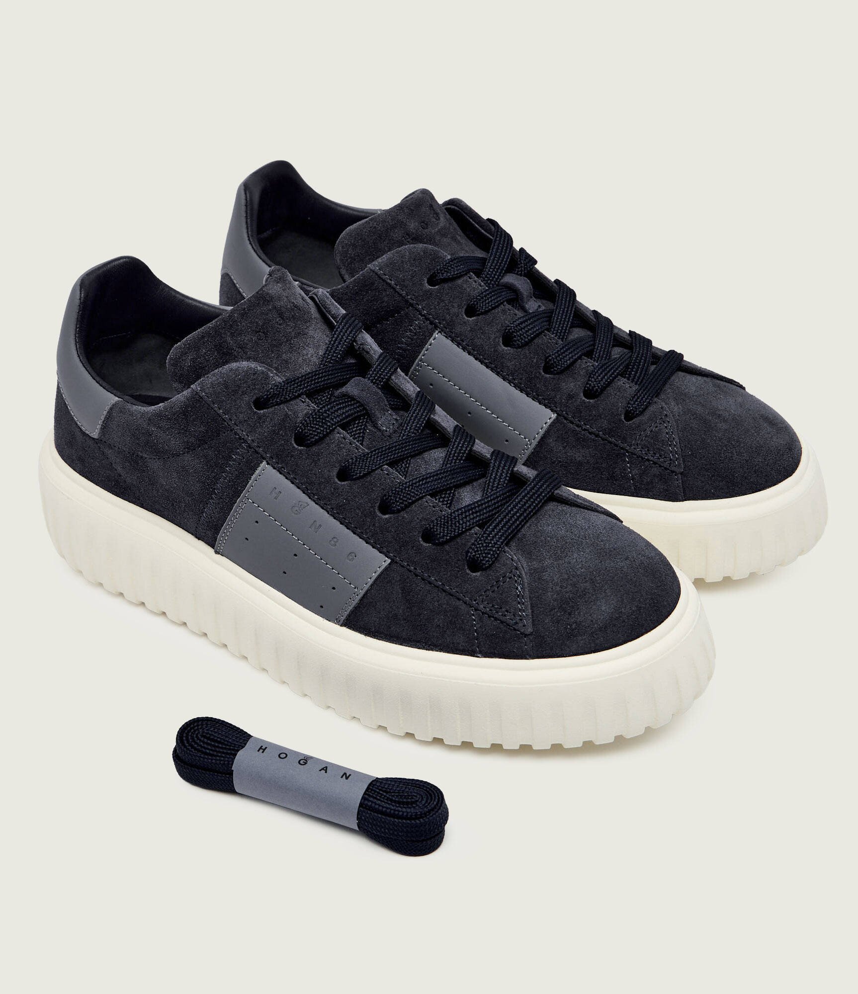 Hogan Sneakers H-STRIPES | piele întoarsă