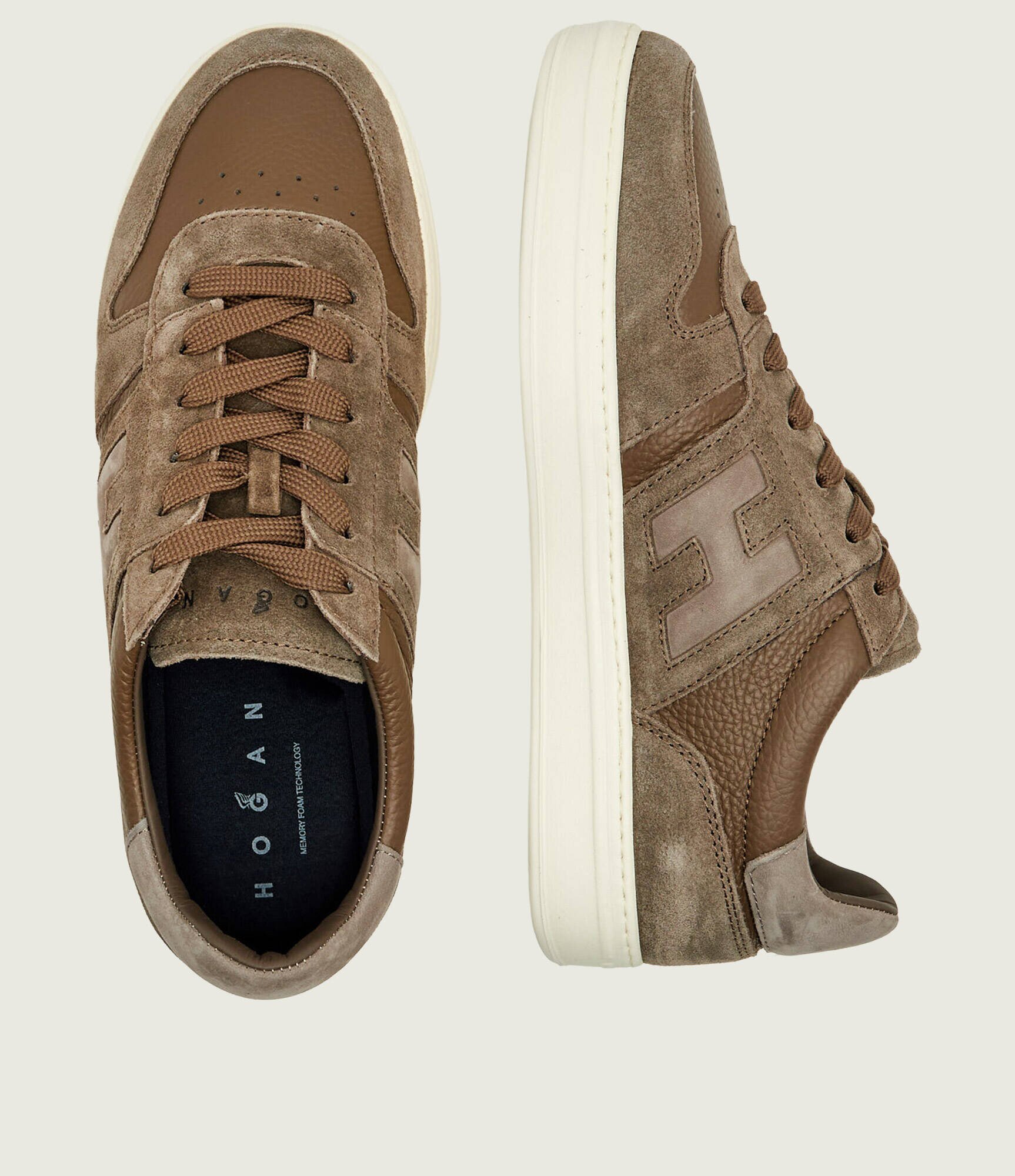 Hogan Sneakers H668 Allacciato H Banda | piele întoarsă cu adaos de piele
