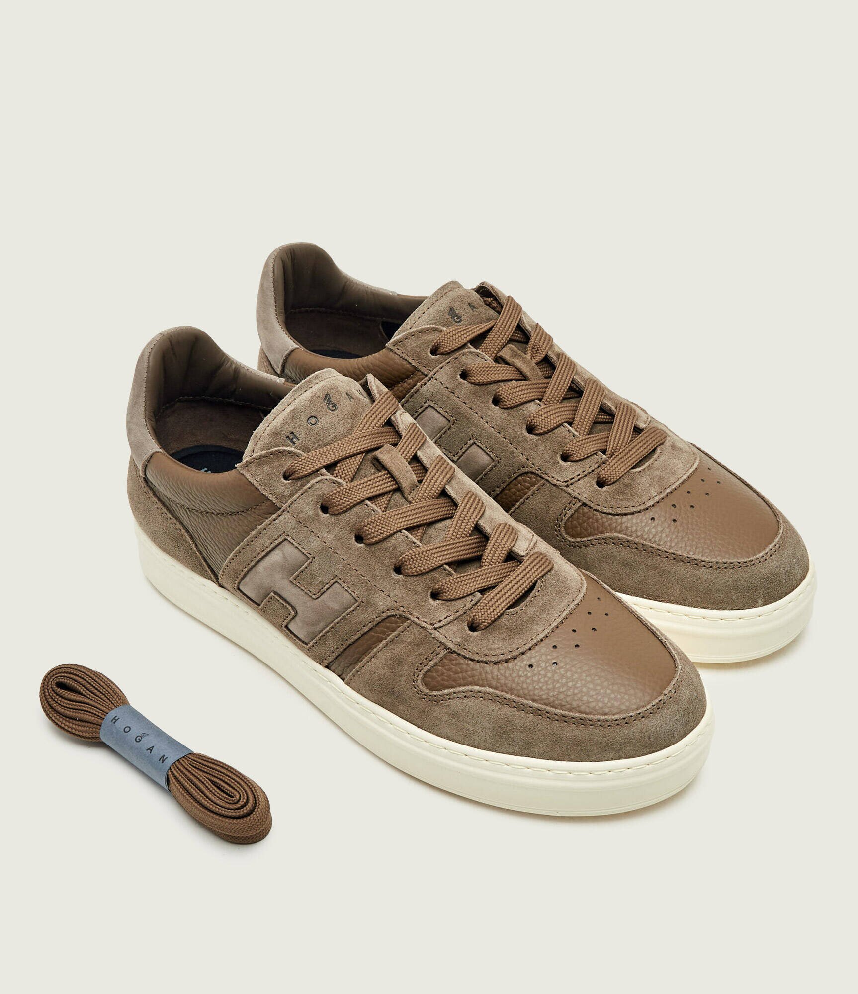 Hogan Sneakers H668 Allacciato H Banda | piele întoarsă cu adaos de piele