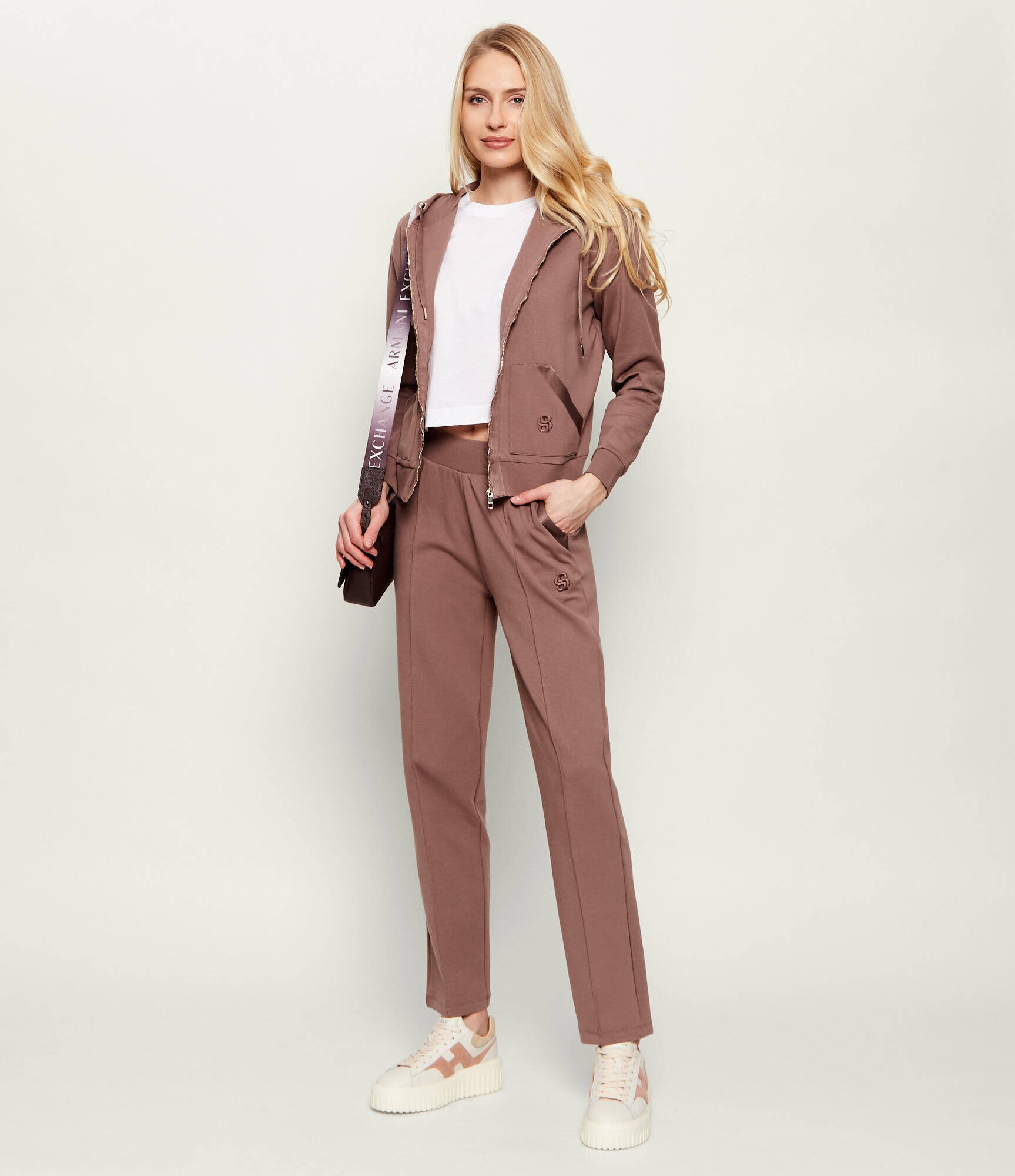 Hogan Teniși din piele H-STRIPES | piele întoarsă