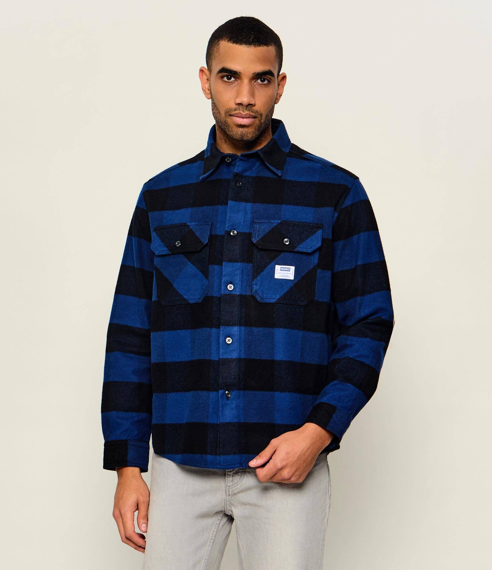 HUGO Blue Cămașă Ebolt_1 | Oversize fit