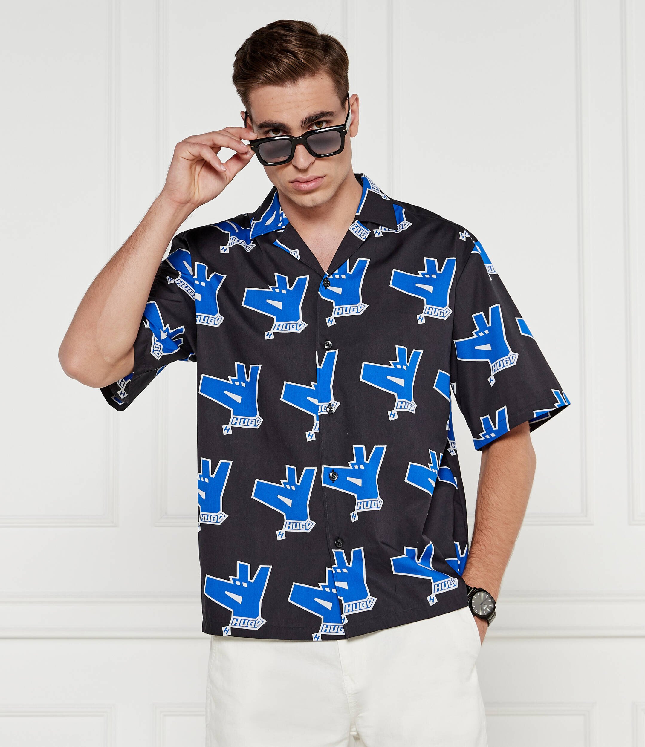 HUGO Blue Cămașă Eligino | Oversize fit
