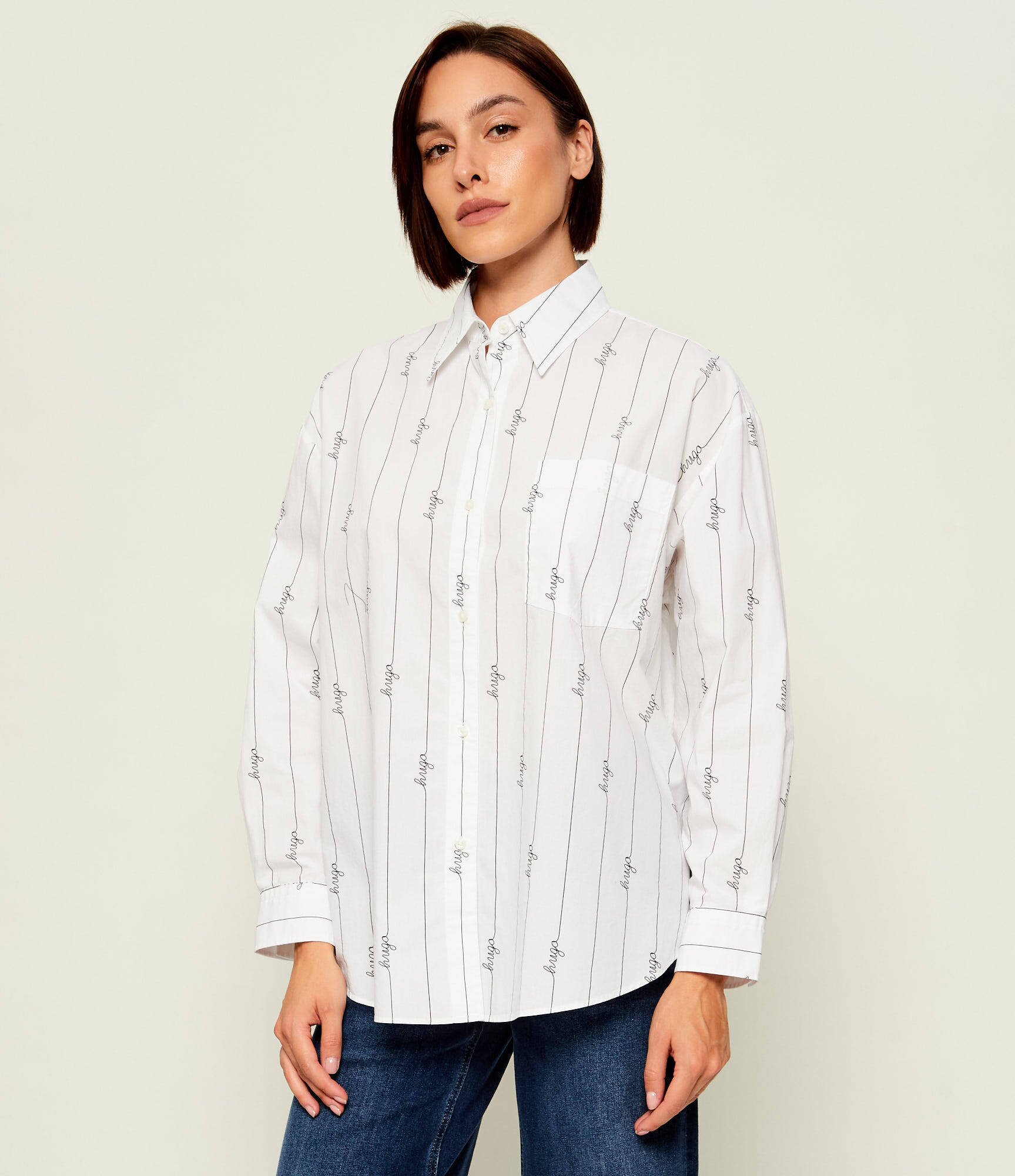 HUGO Blue Cămașă Elisana_B | Oversize fit