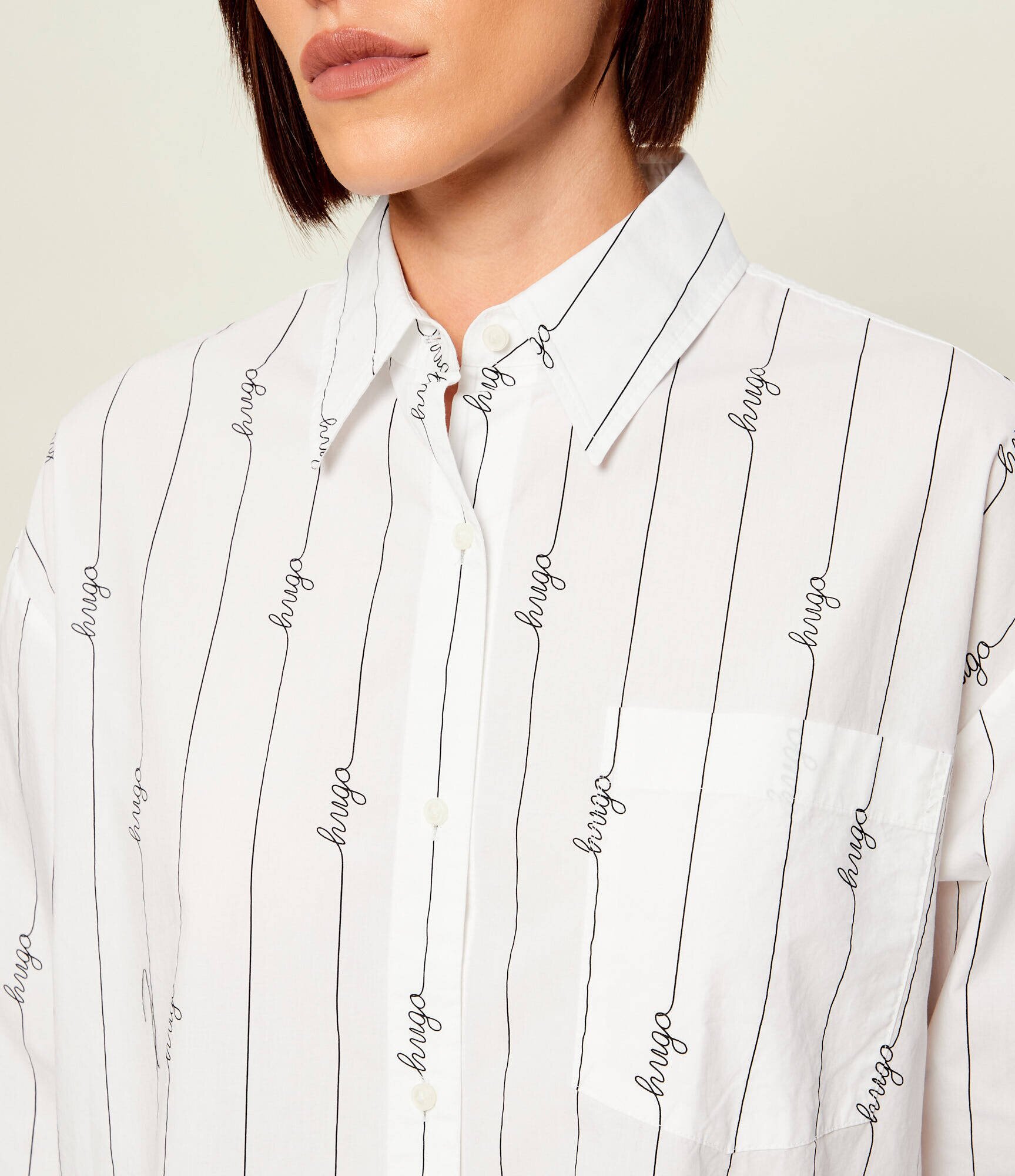HUGO Blue Cămașă Elisana_B | Oversize fit