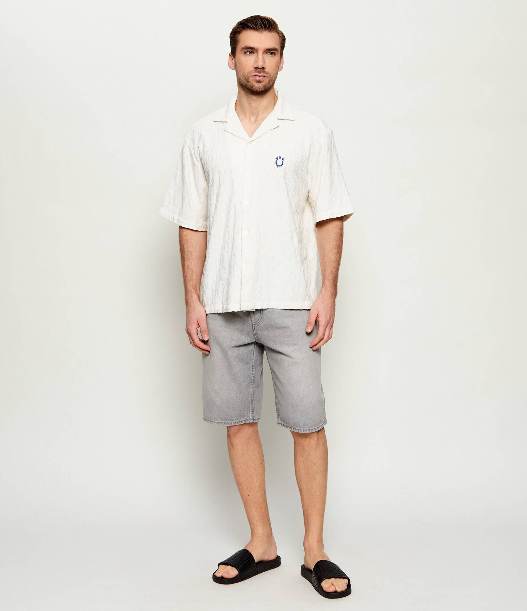 HUGO Blue De blugi pantaloni scurți Skate | Straight fit
