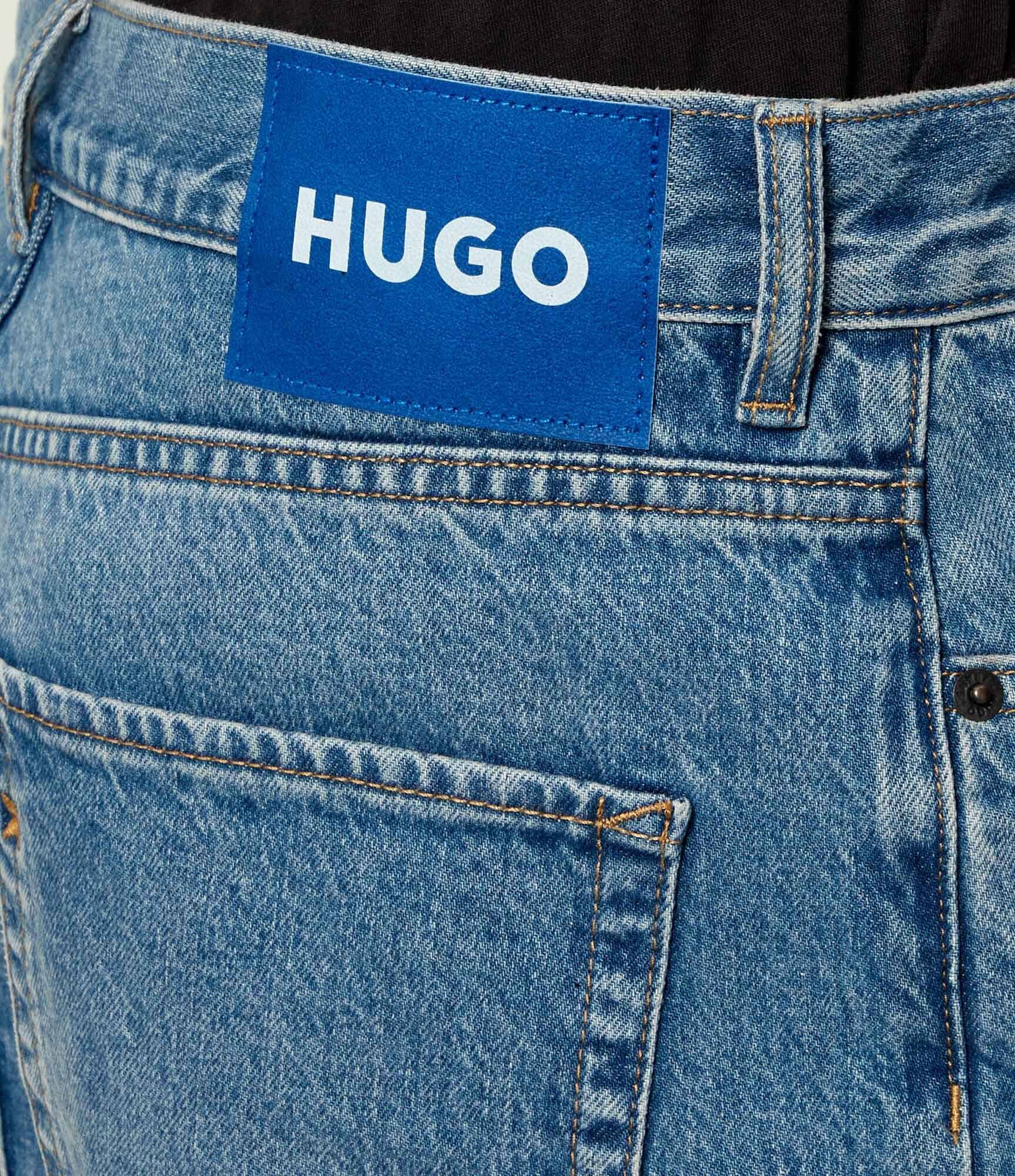 HUGO Blue De blugi pantaloni scurți Skate | Straight fit